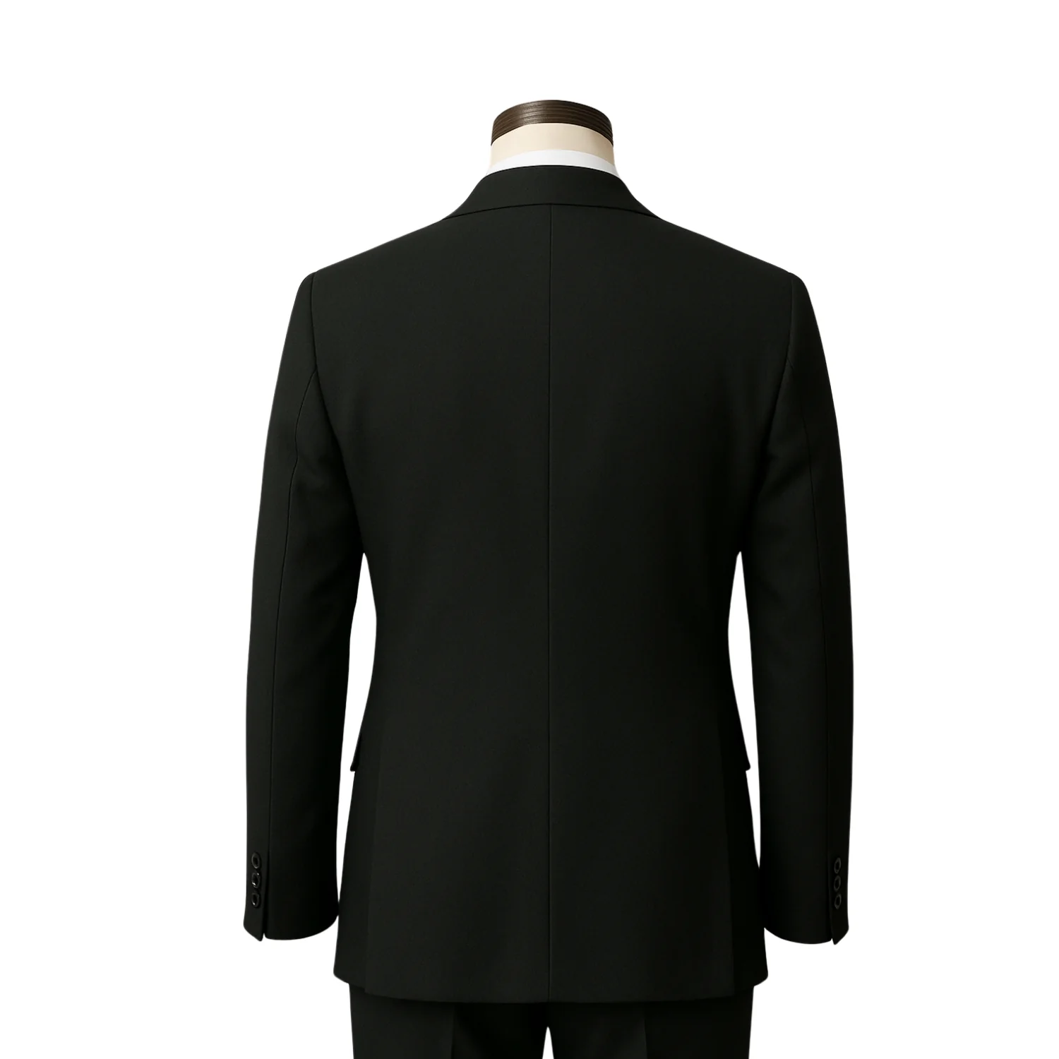 Tiglio Men's Black 100% Wool 2-Piece Slim Fit Suit — Notch Lapel - Image 4