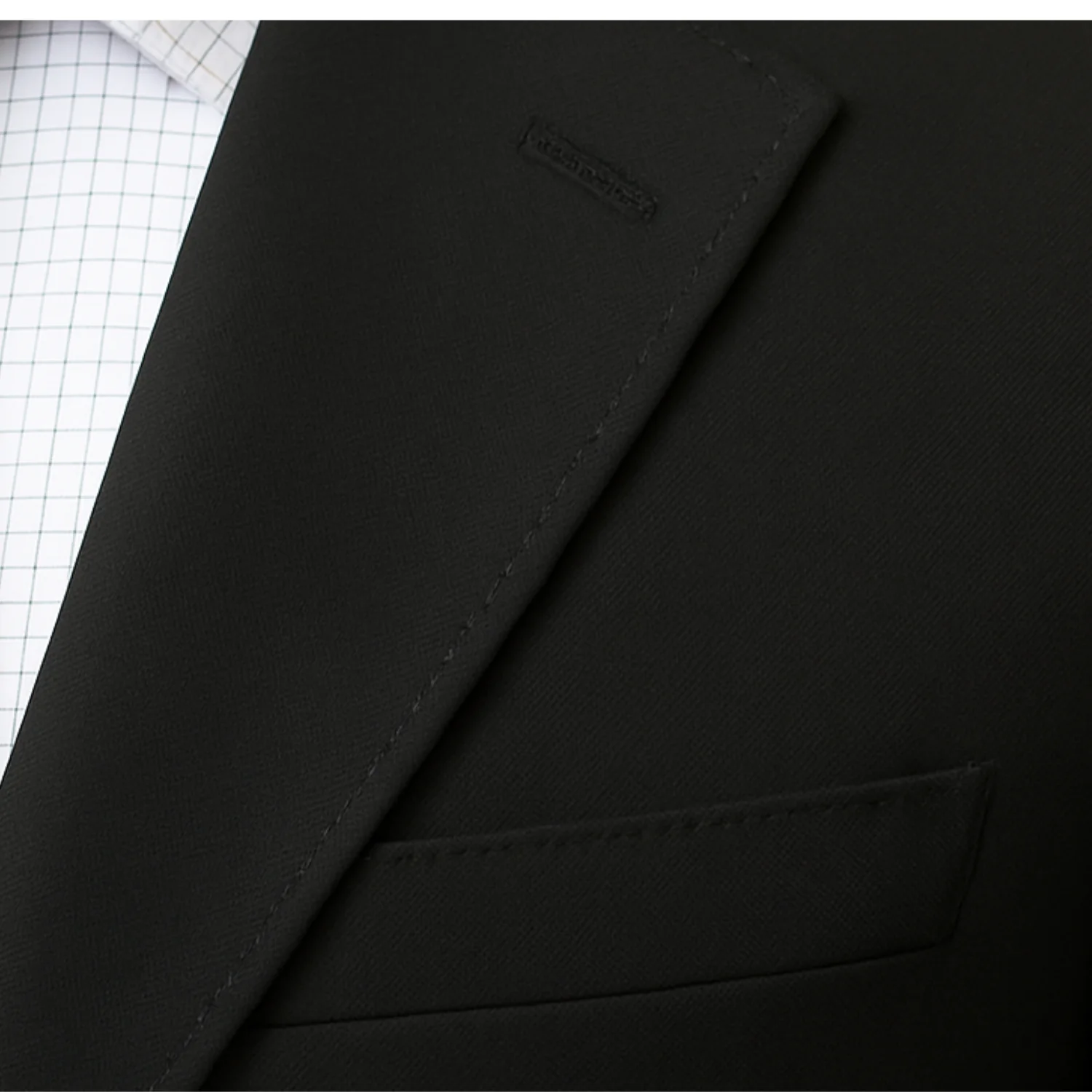 Tiglio Men's Black 100% Wool 2-Piece Slim Fit Suit — Notch Lapel - Image 6