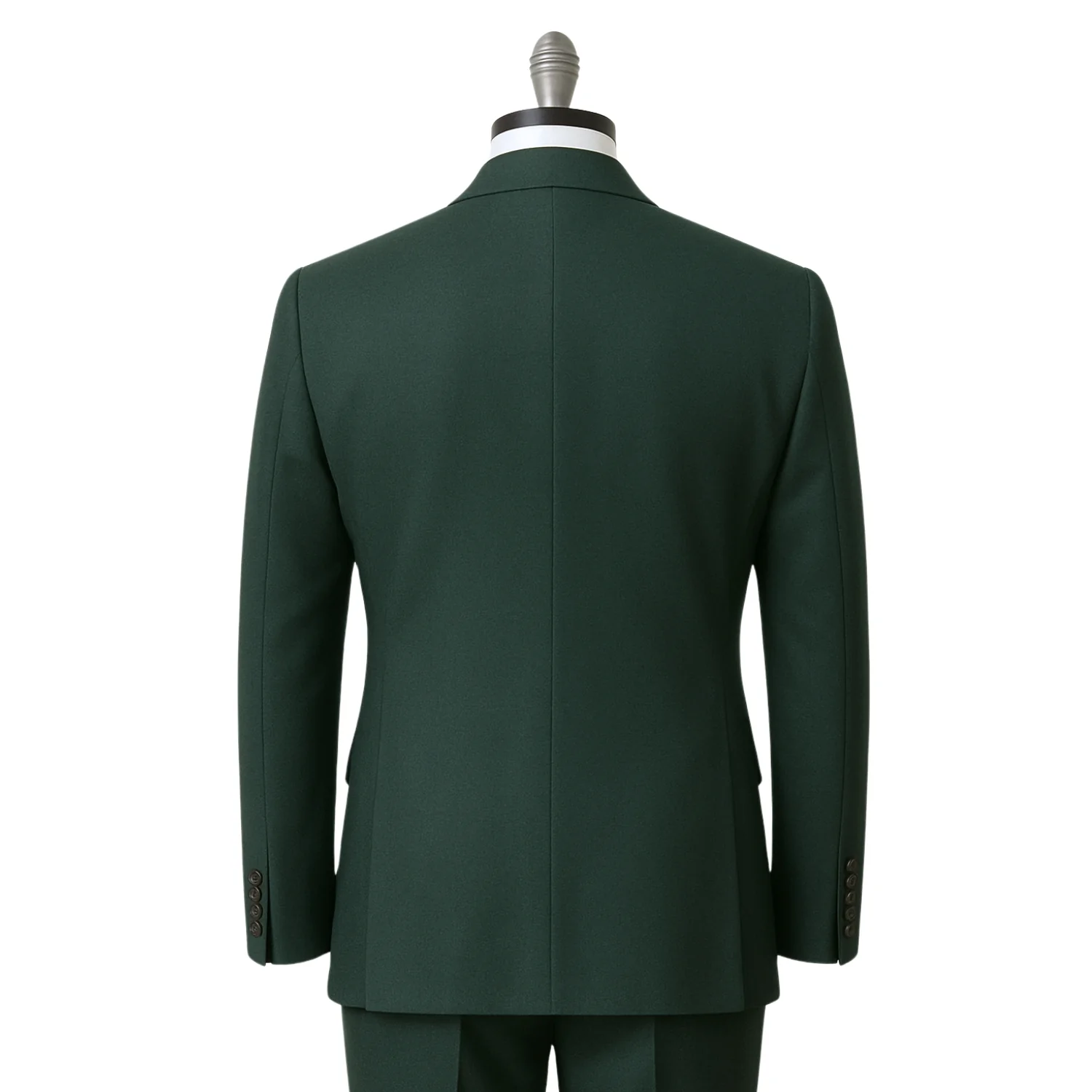 Tiglio Men's Hunter Green 100% Wool 2-Piece Modern Fit Suit — Notch Lapel - Image 5