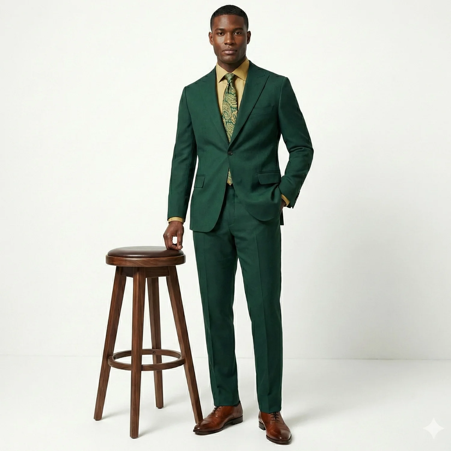 Joseph Michael Men's 3-Piece Slim Fit Vested Suit — Peak Lapel - Image 25