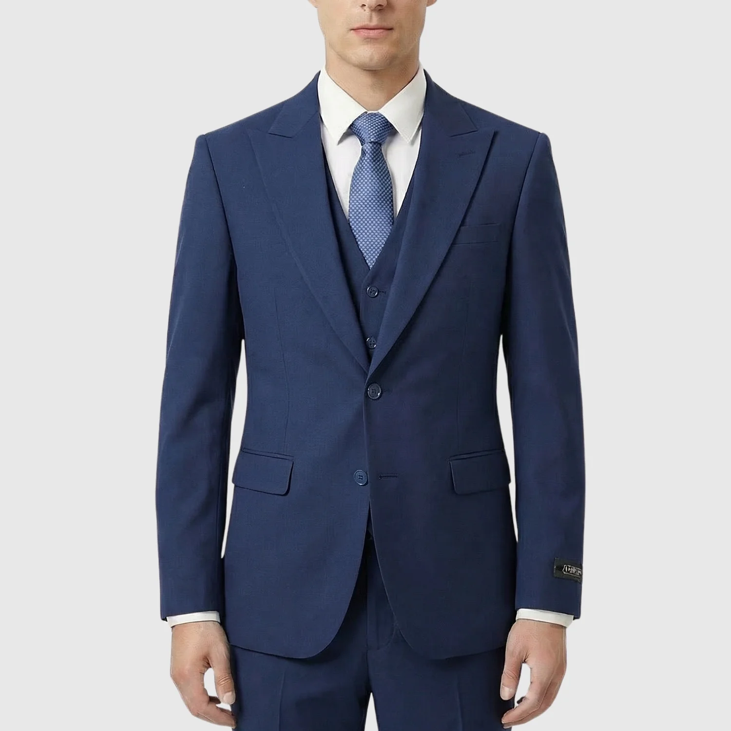 Joseph Michael Men's 3-Piece Slim Fit Vested Suit — Peak Lapel - Image 30