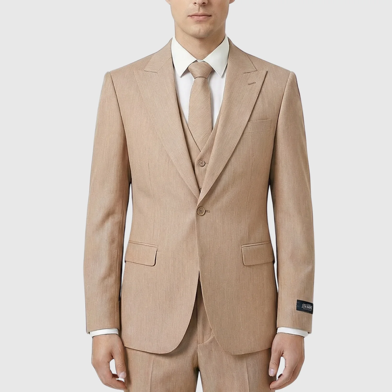 Joseph Michael Men's 3-Piece Slim Fit Vested Suit — Peak Lapel - Image 34