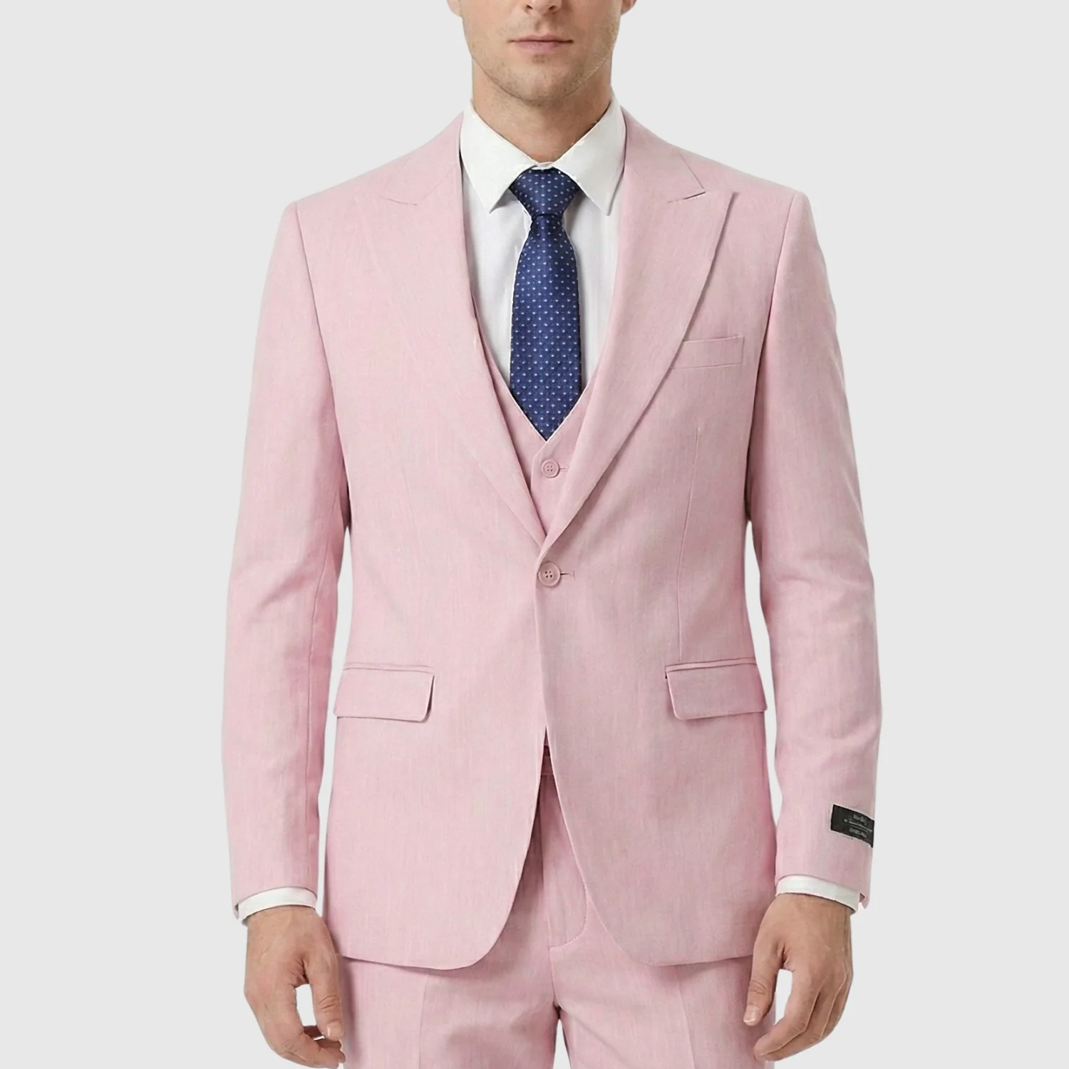 Joseph Michael Men's 3-Piece Slim Fit Vested Suit — Peak Lapel - Image 39