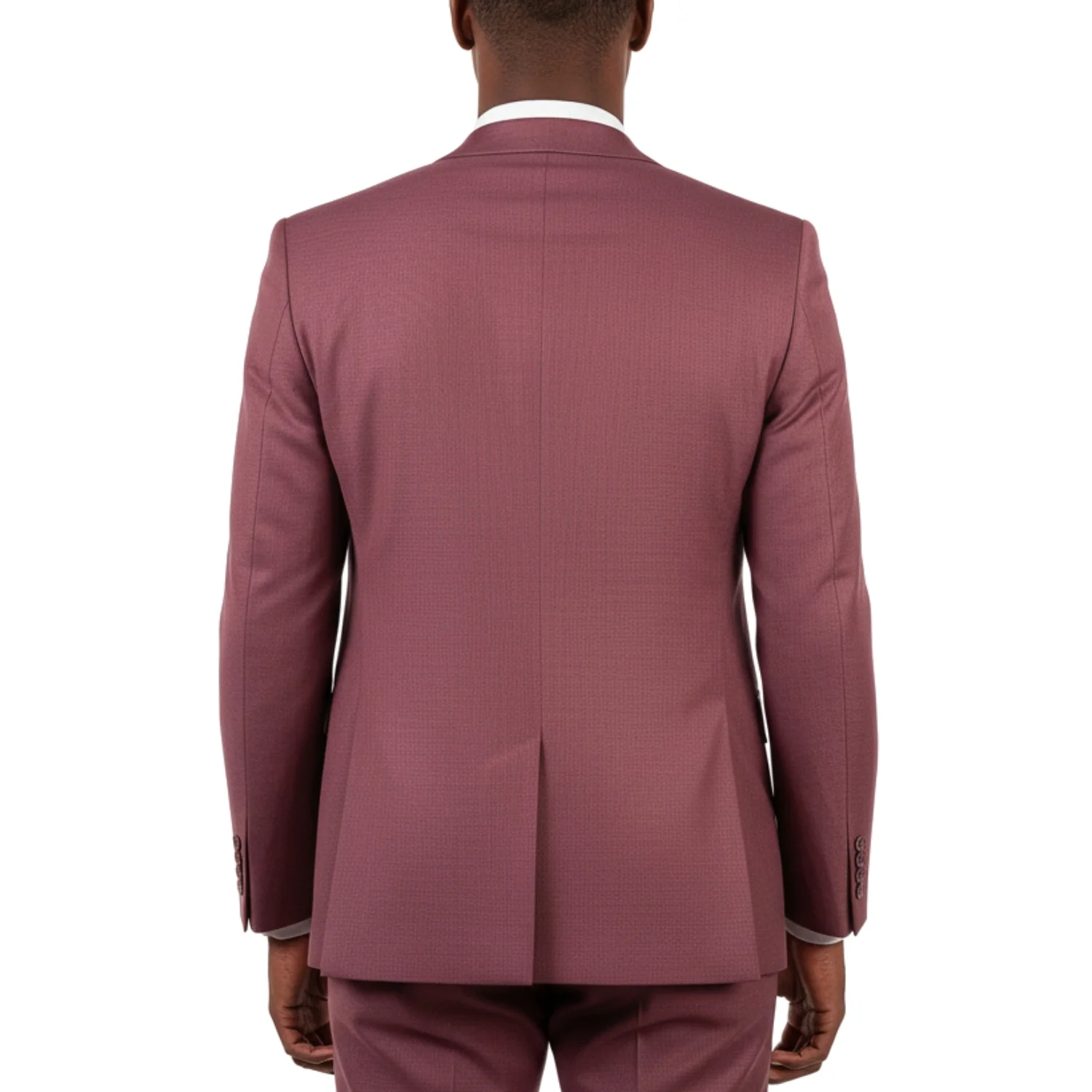 Joseph Michael Men's Rose 3-Piece Slim Fit Vested Sharkskin Suit — Notch Lapel - Image 3