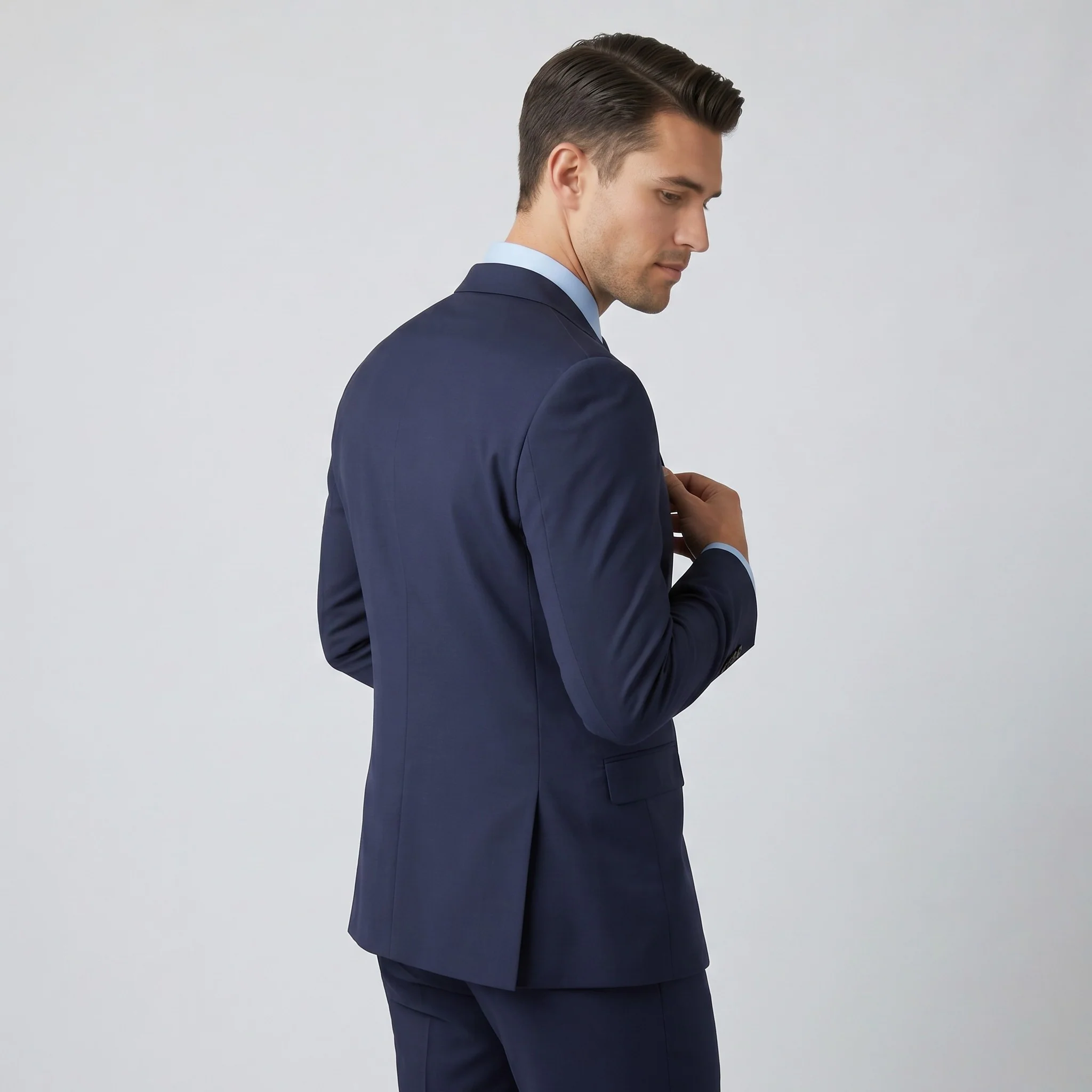 Joseph Michael Men's 4-Way Stretch Adjustable Waist Knit Suit - Image 14