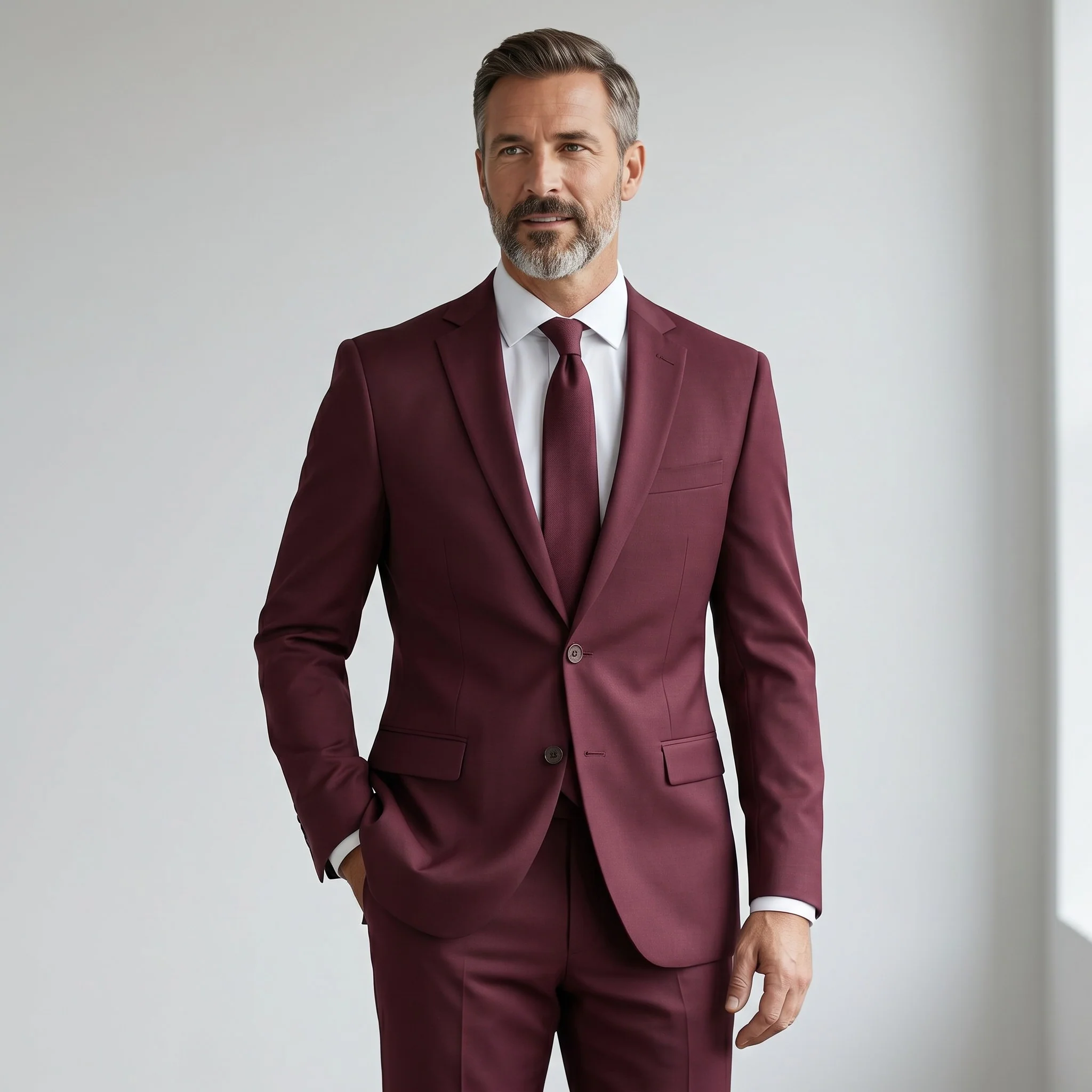 Joseph Michael Men's 4-Way Stretch Adjustable Waist Knit Suit - Image 17