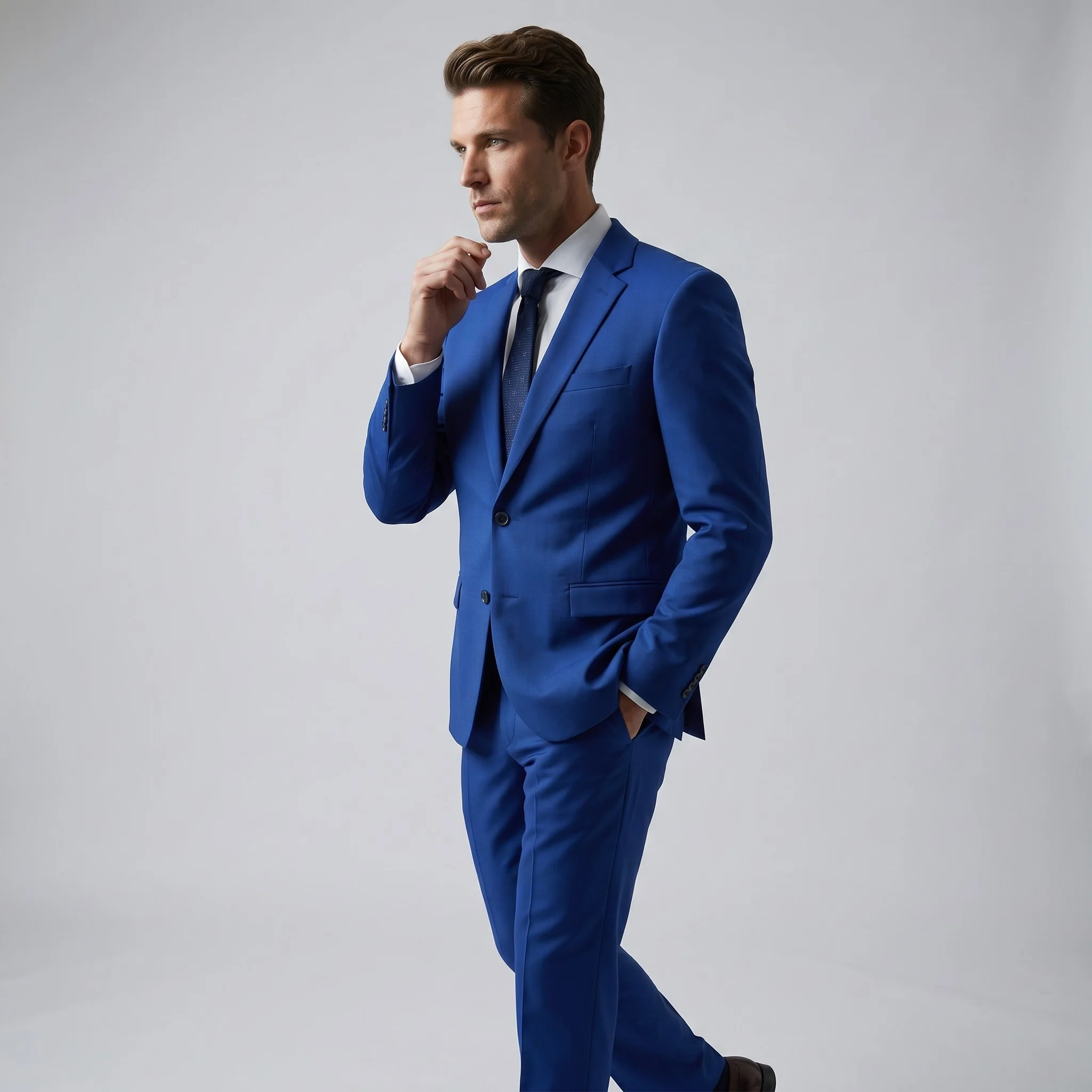 Joseph Michael Men's 4-Way Stretch Adjustable Waist Knit Suit - Image 3