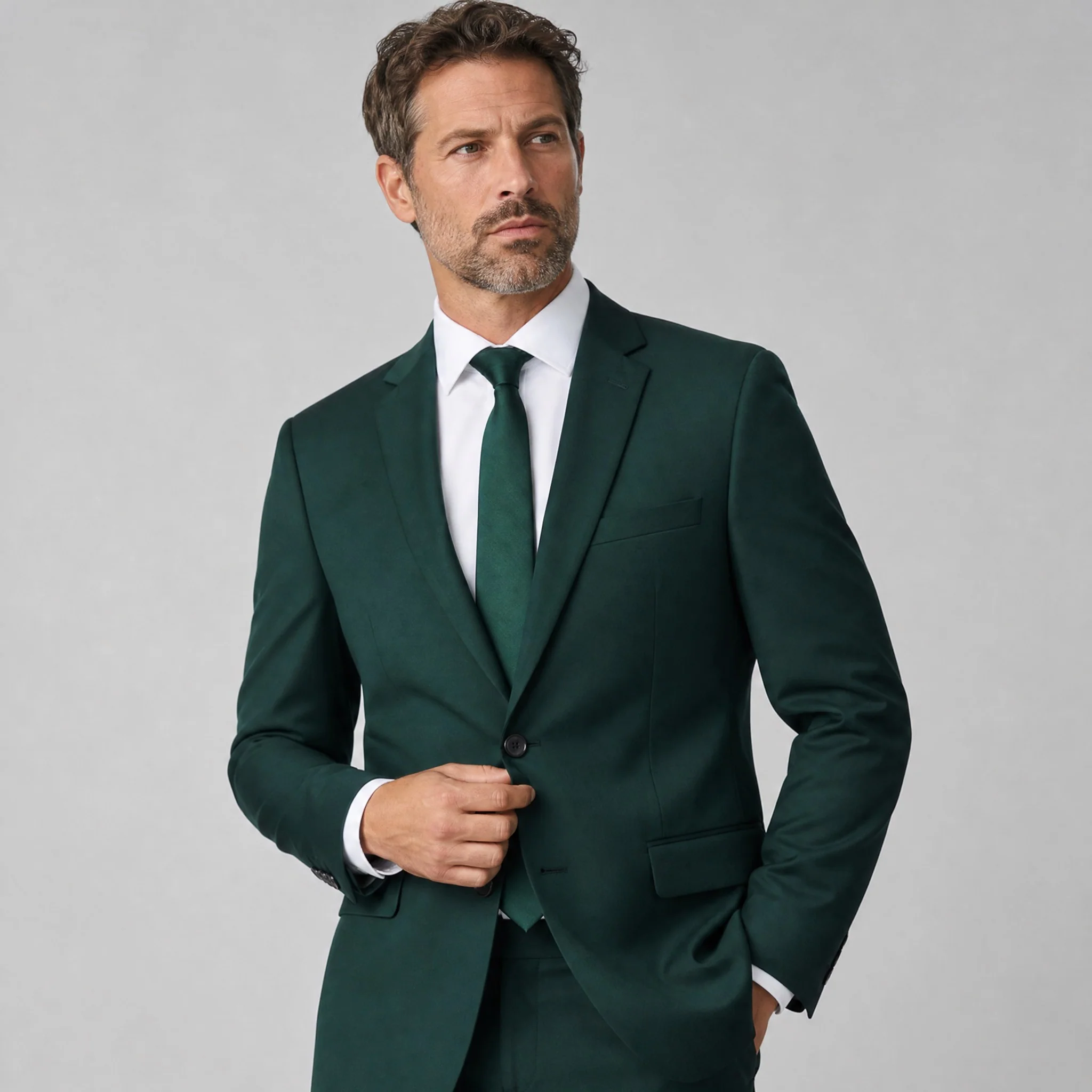 Joseph Michael Men's 4-Way Stretch Adjustable Waist Knit Suit - Image 6