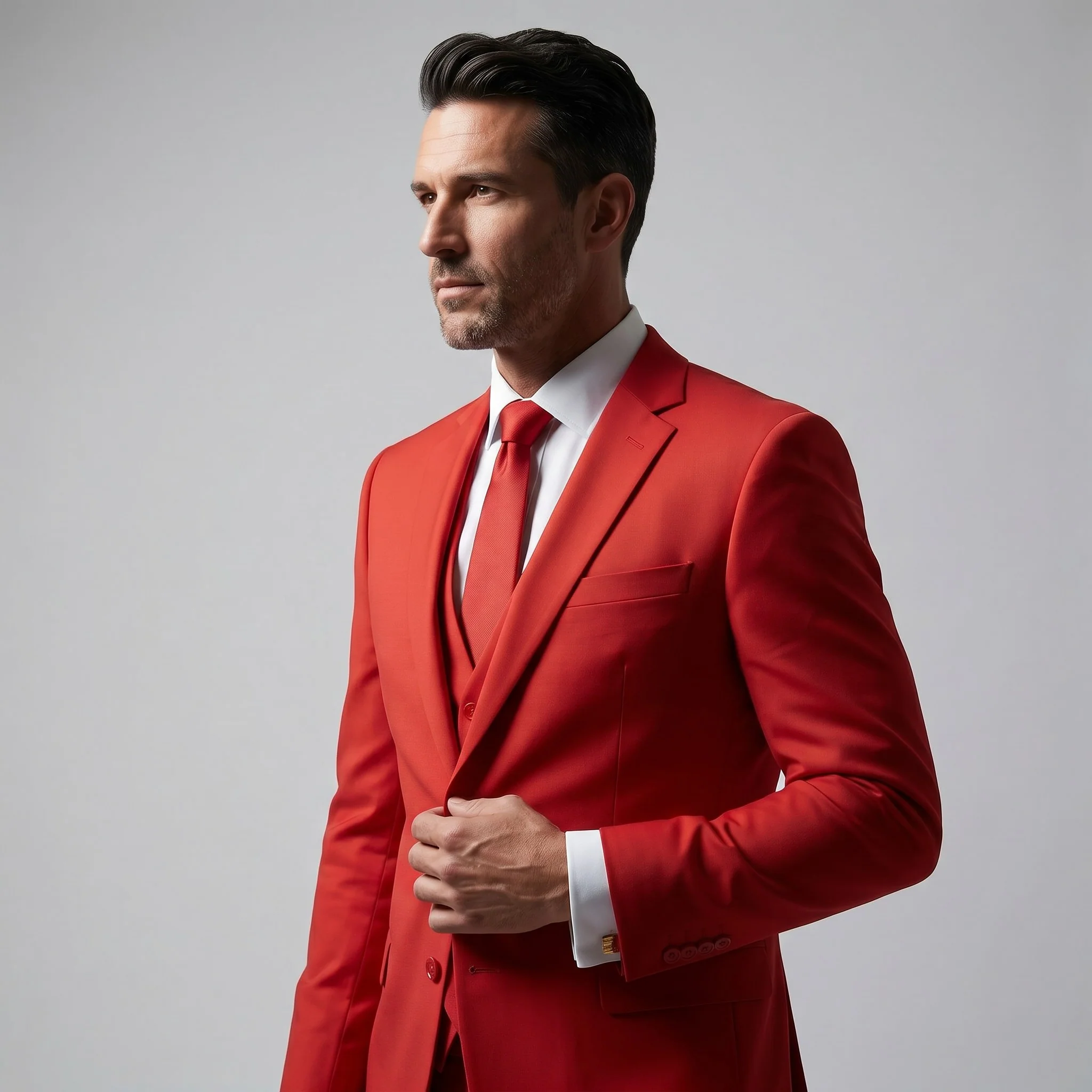 Joseph Michael Men's 4-Way Stretch Adjustable Waist Knit Suit - Image 9