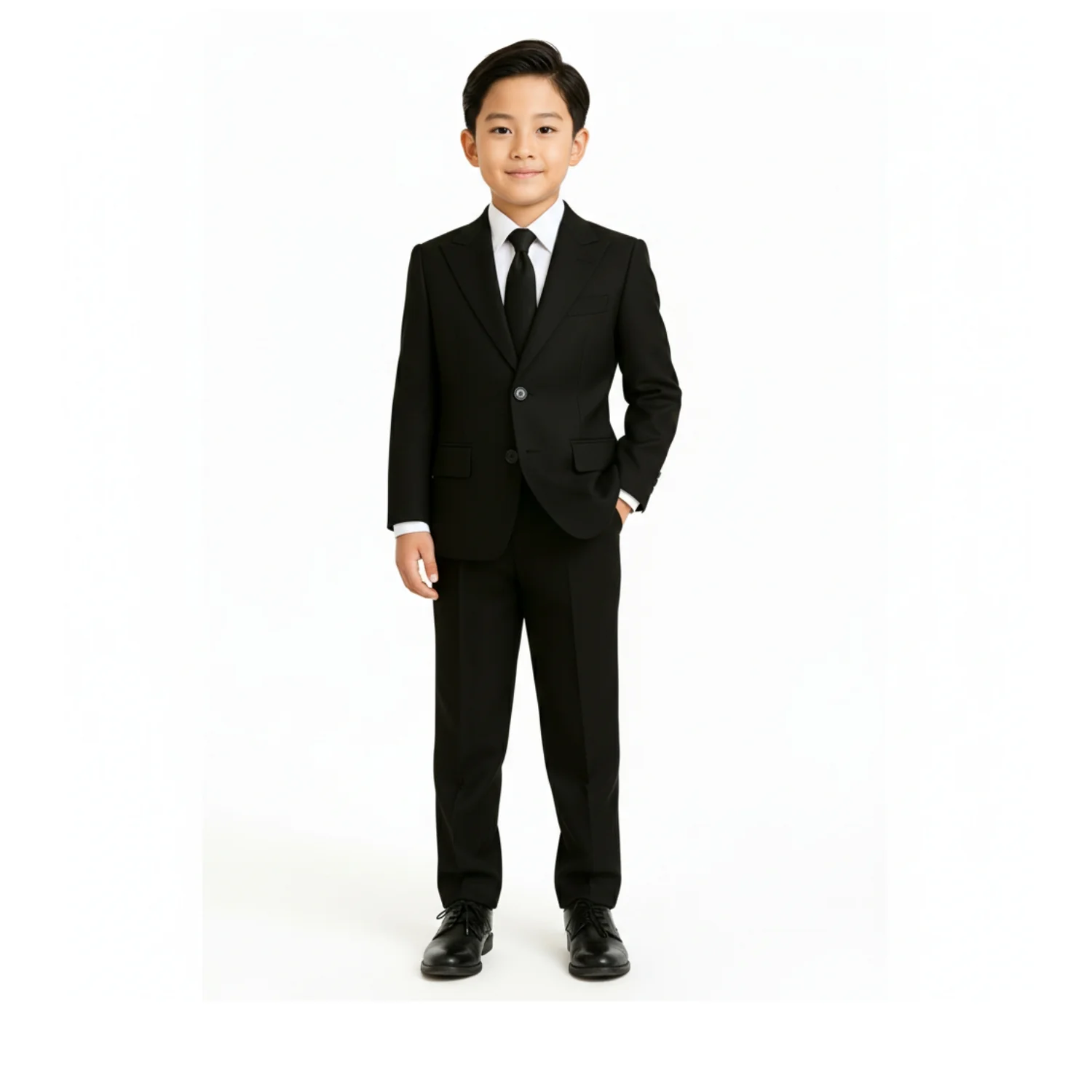 Ideal Boys' Black 4-Way Stretch Suit - Image 4