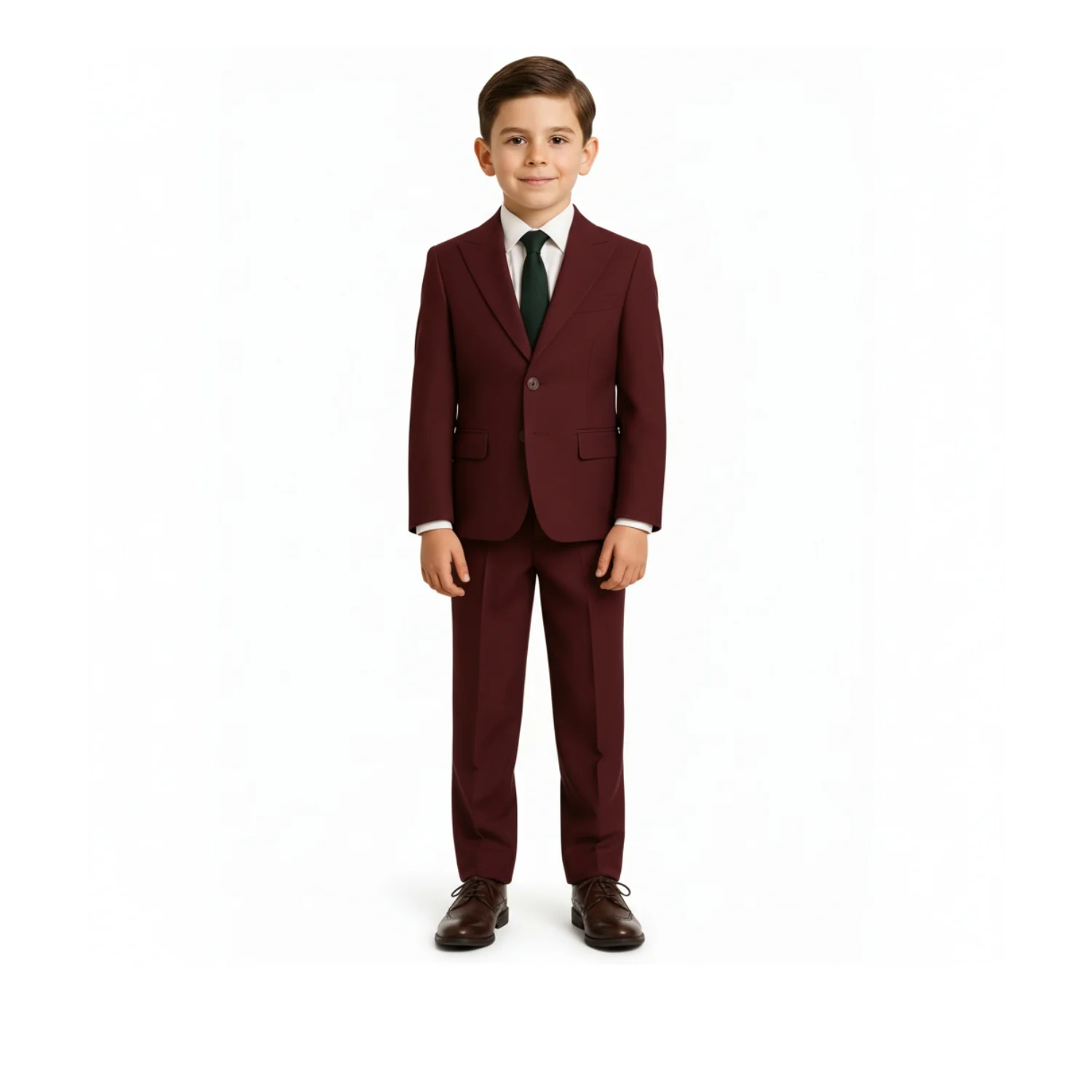 Ideal Boys' Burgundy 4-Way Stretch Suit - Image 5