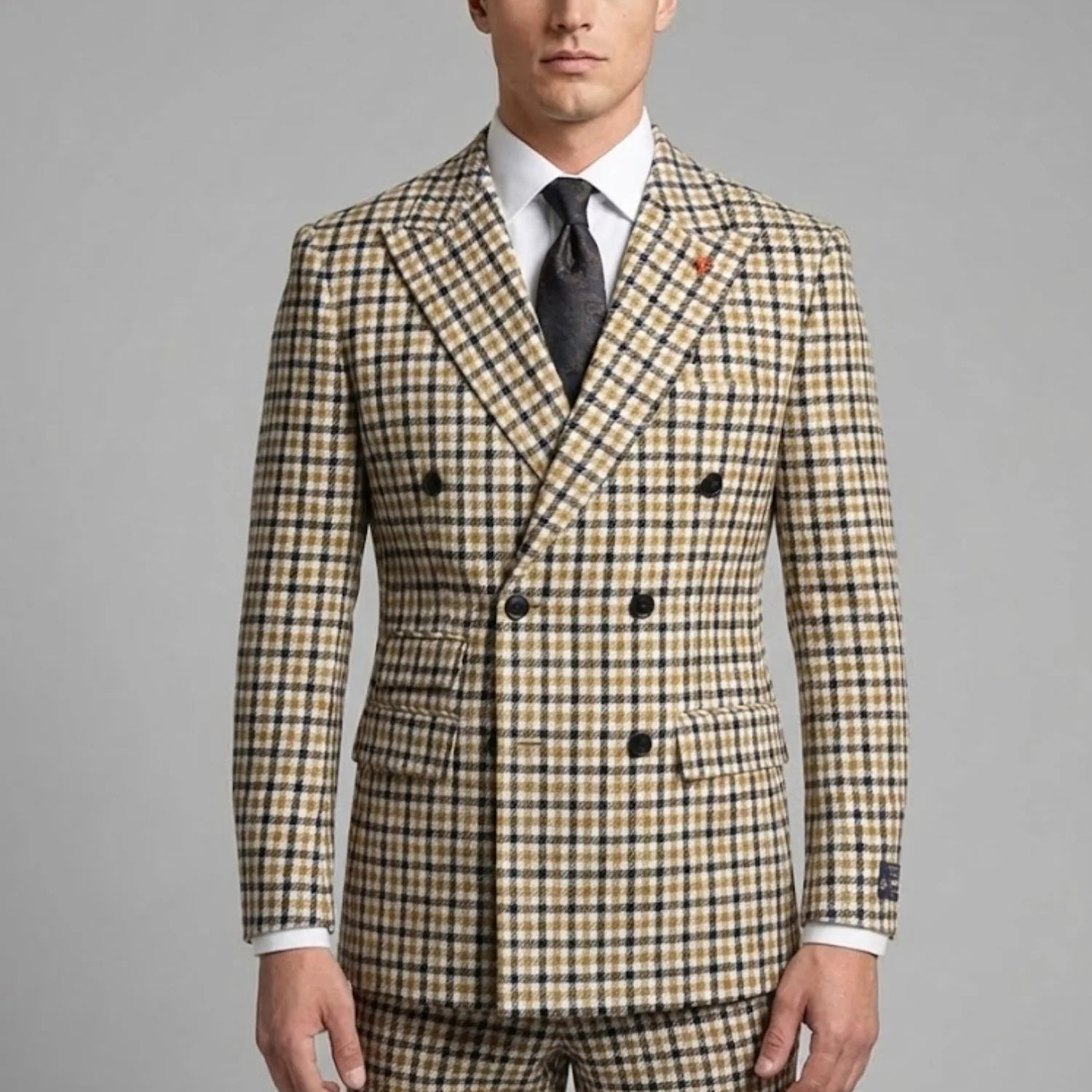 Statement Men's 2-Piece Modern Fit Double Breasted Suit — Peak Lapel - Image 18
