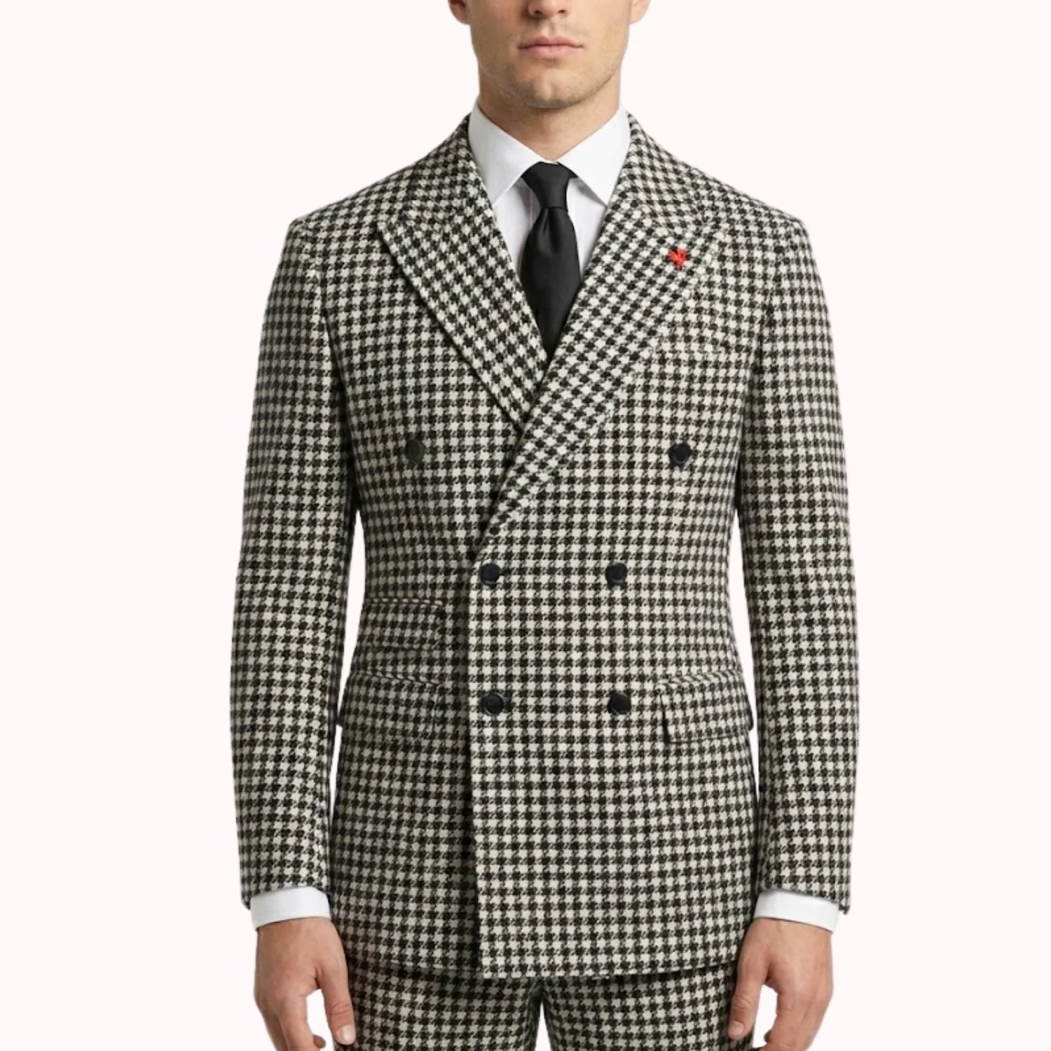 Statement Men's 2-Piece Modern Fit Double Breasted Suit — Peak Lapel - Image 3