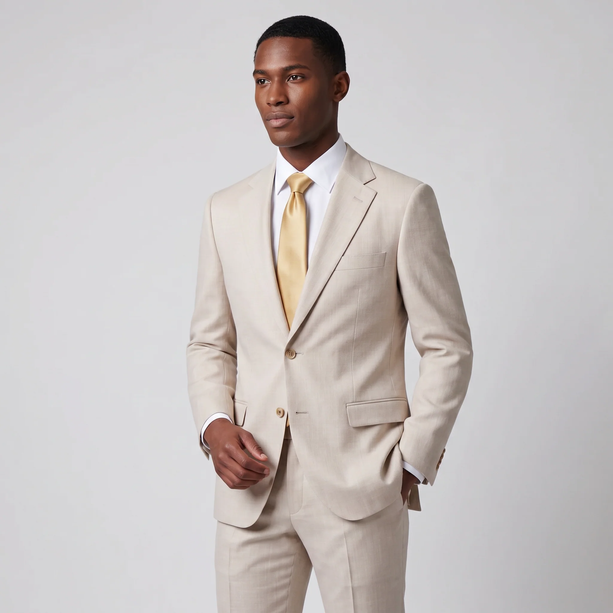 Joseph Michael Men's Shell Modern Fit Sharkskin Suit — Notch Lapel - Image 2