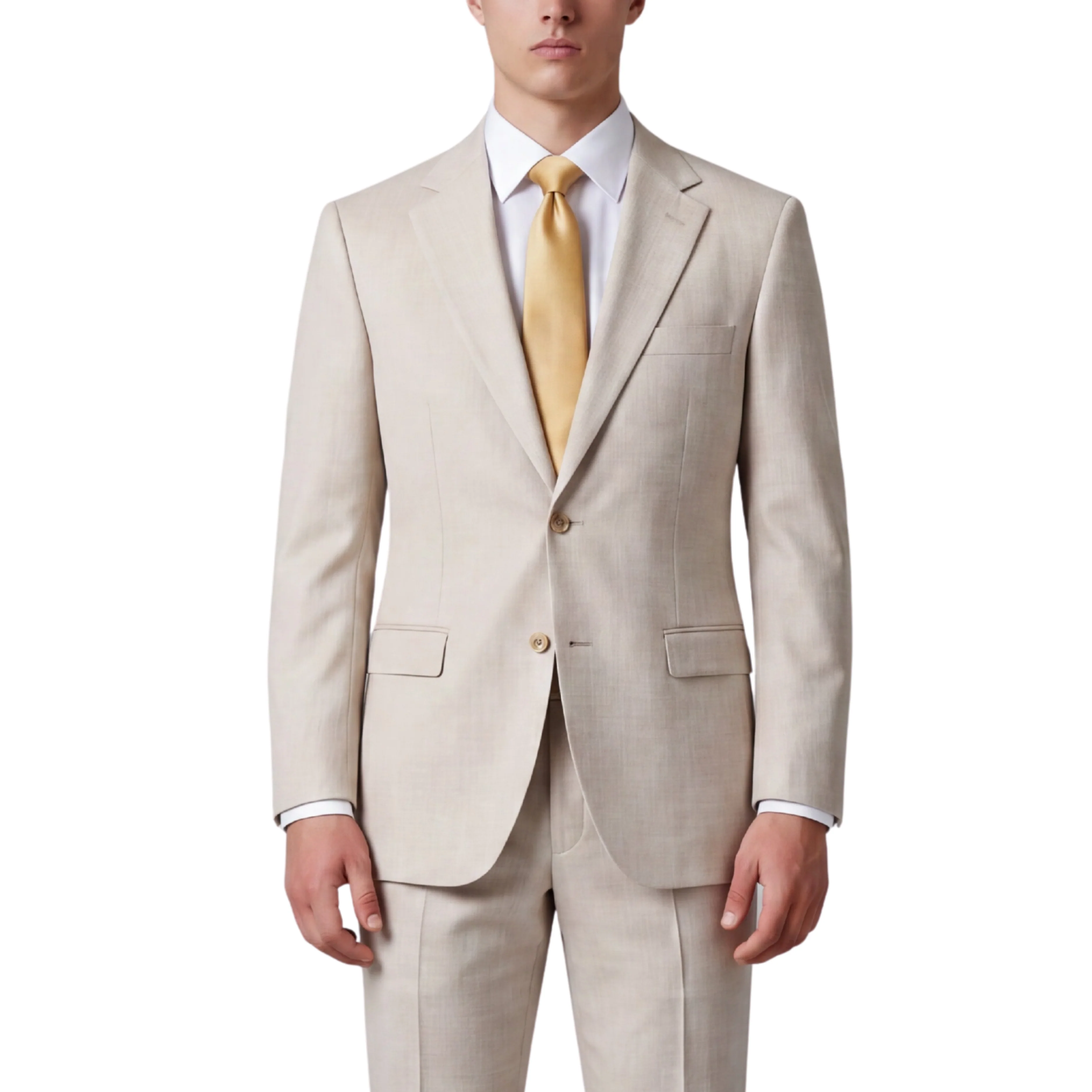 Joseph Michael Men's Shell Modern Fit Sharkskin Suit — Notch Lapel - Image 3