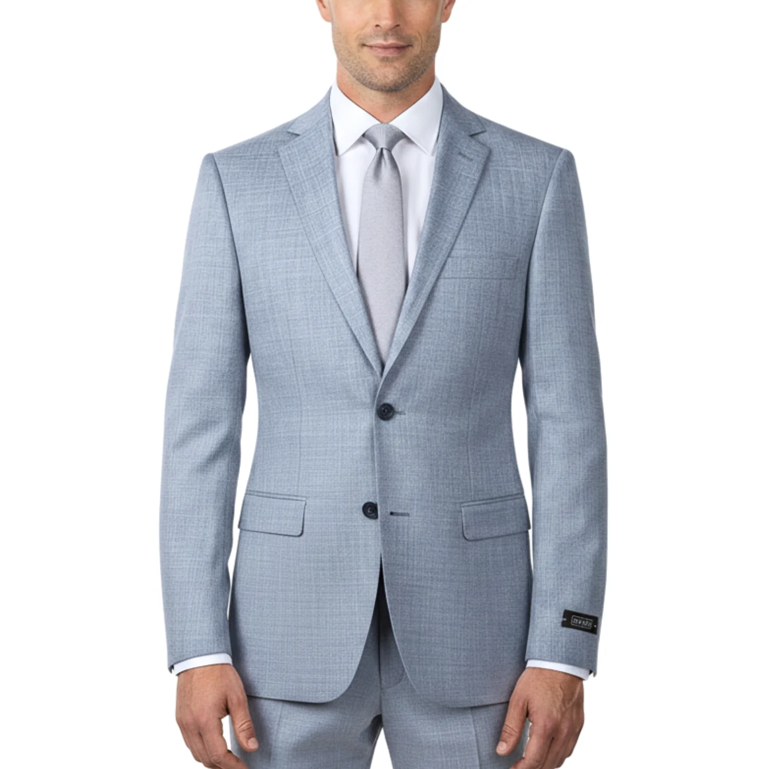 Joseph Michael Men's Ocean Blue 2-Piece Slim Fit Sharkskin Suit — Notch Lapel - Image 3