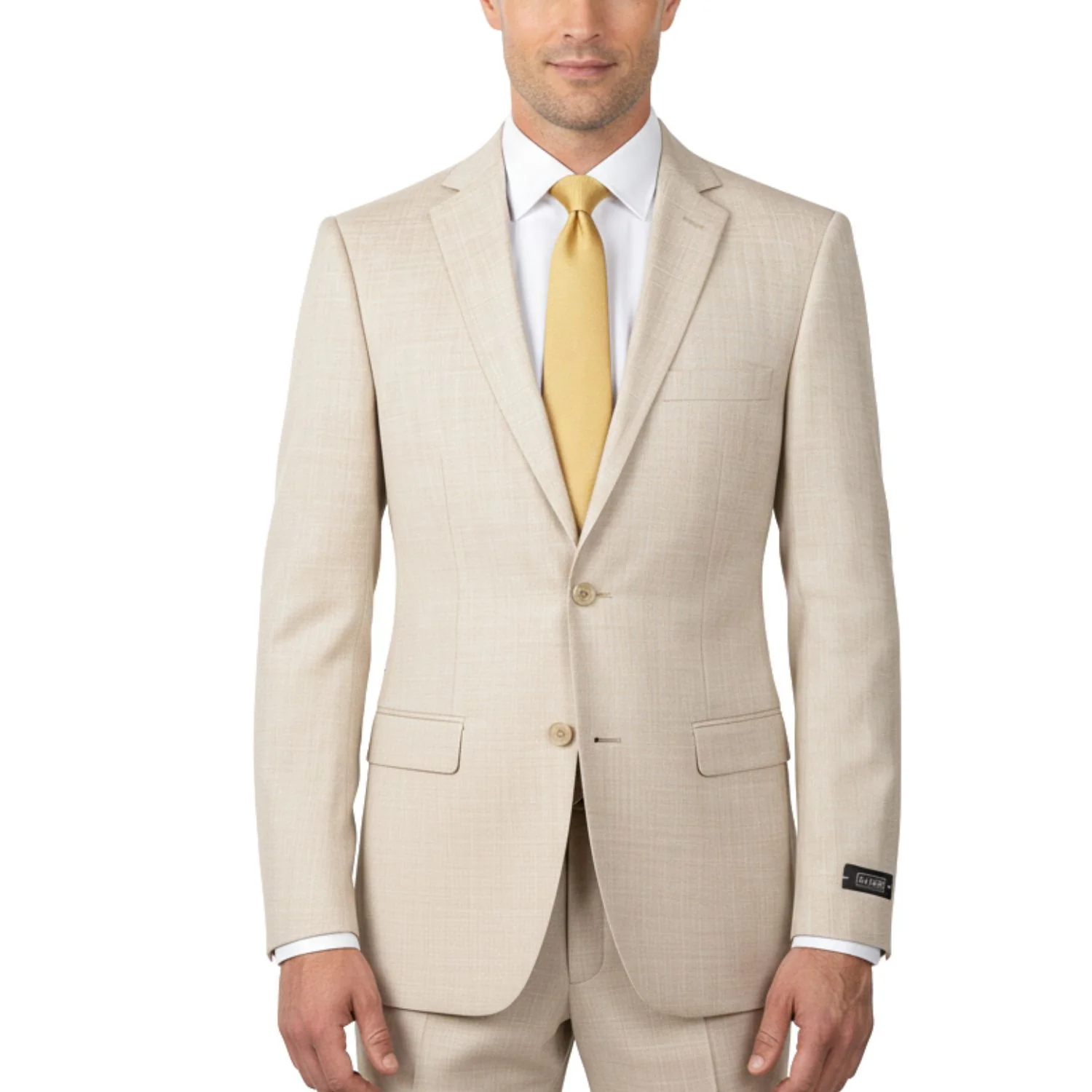 Joseph Michael Men's Shell 2-Piece Modern Fit Sharkskin Suit — Notch Lapel - Image 3