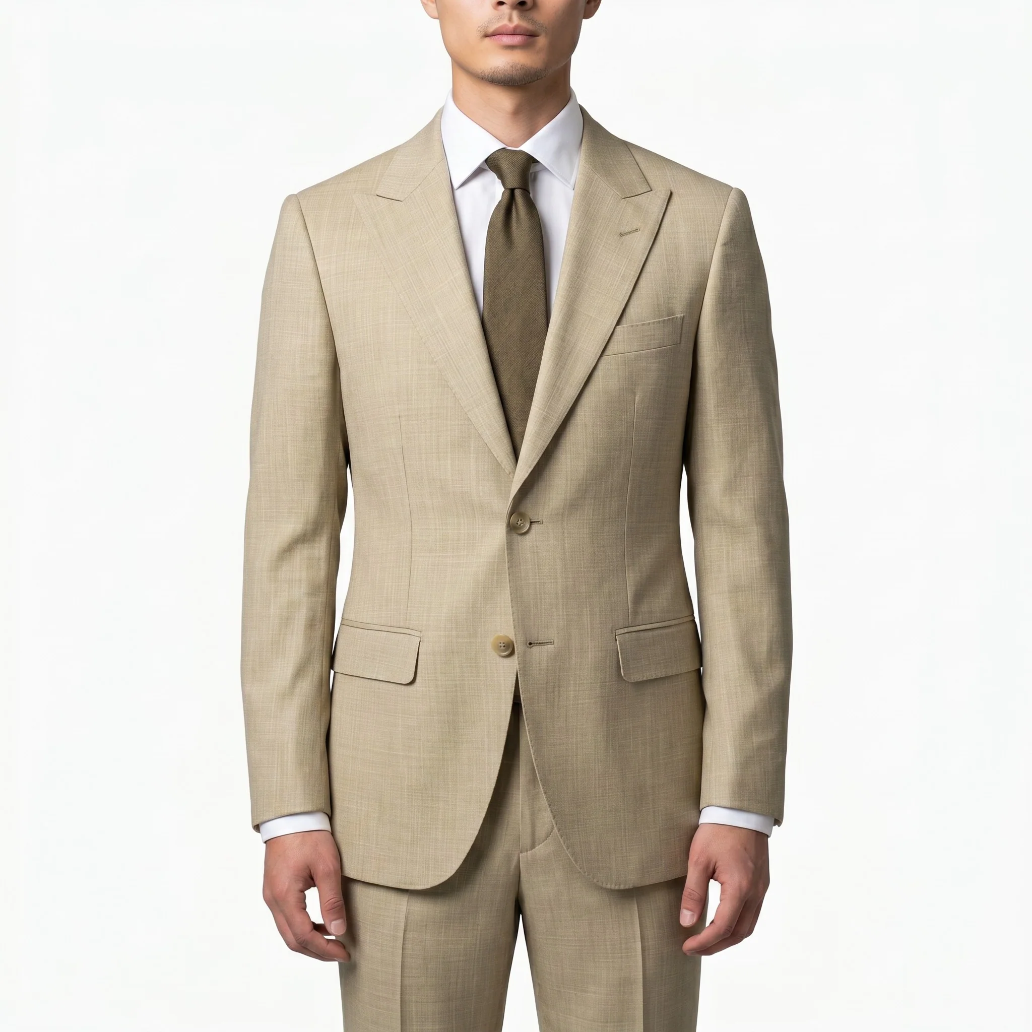 Joseph Michael Men's 2-Piece Slim Fit Sharkskin Suit — Peak Lapel - Image 10