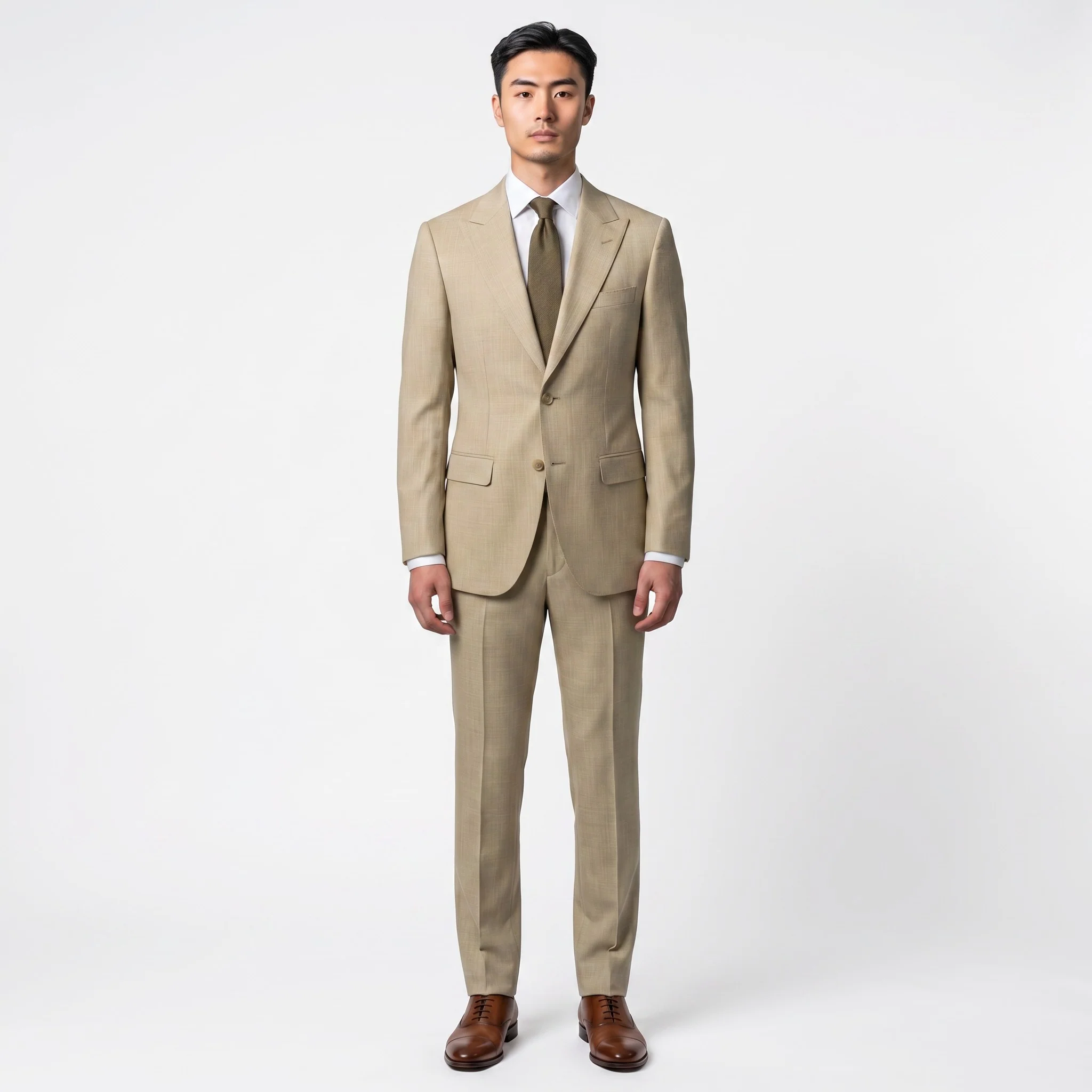 Joseph Michael Men's 2-Piece Slim Fit Sharkskin Suit — Peak Lapel - Image 11