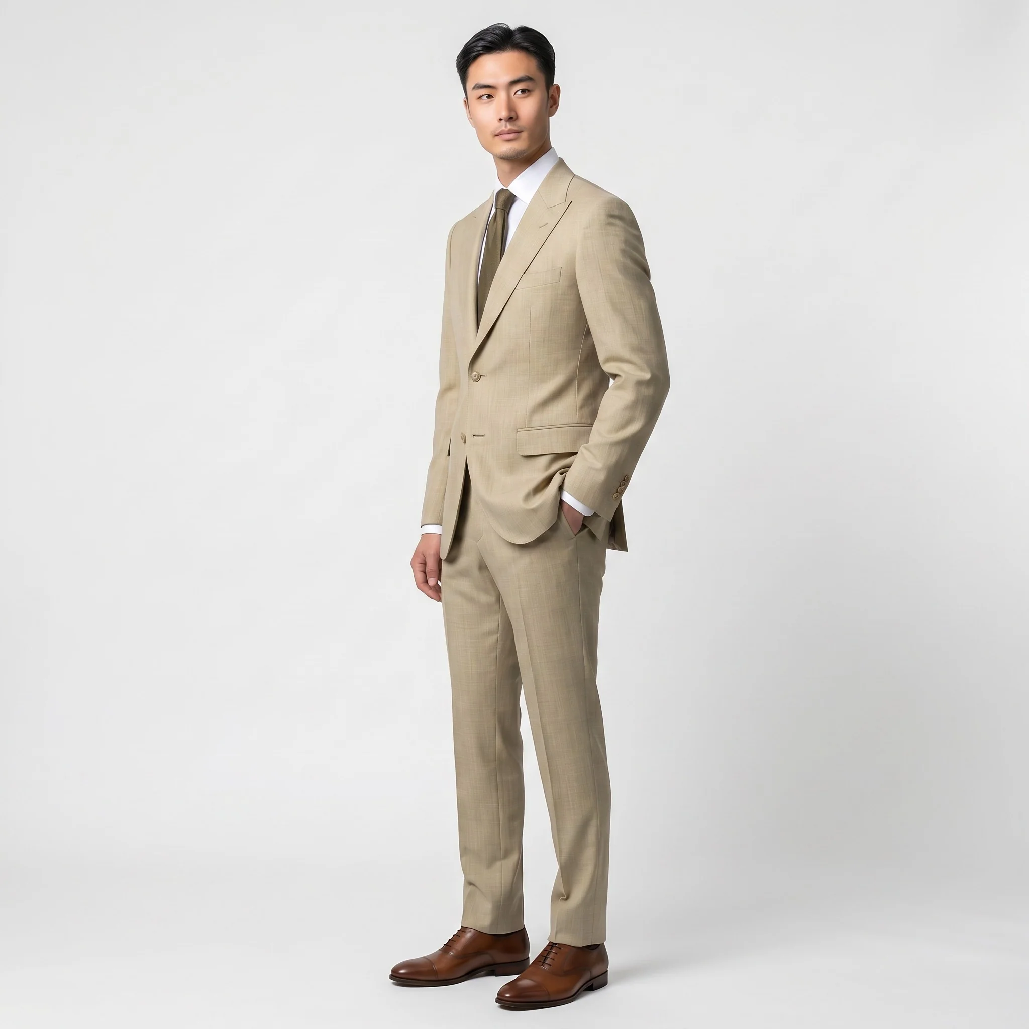 Joseph Michael Men's 2-Piece Slim Fit Sharkskin Suit — Peak Lapel - Image 12
