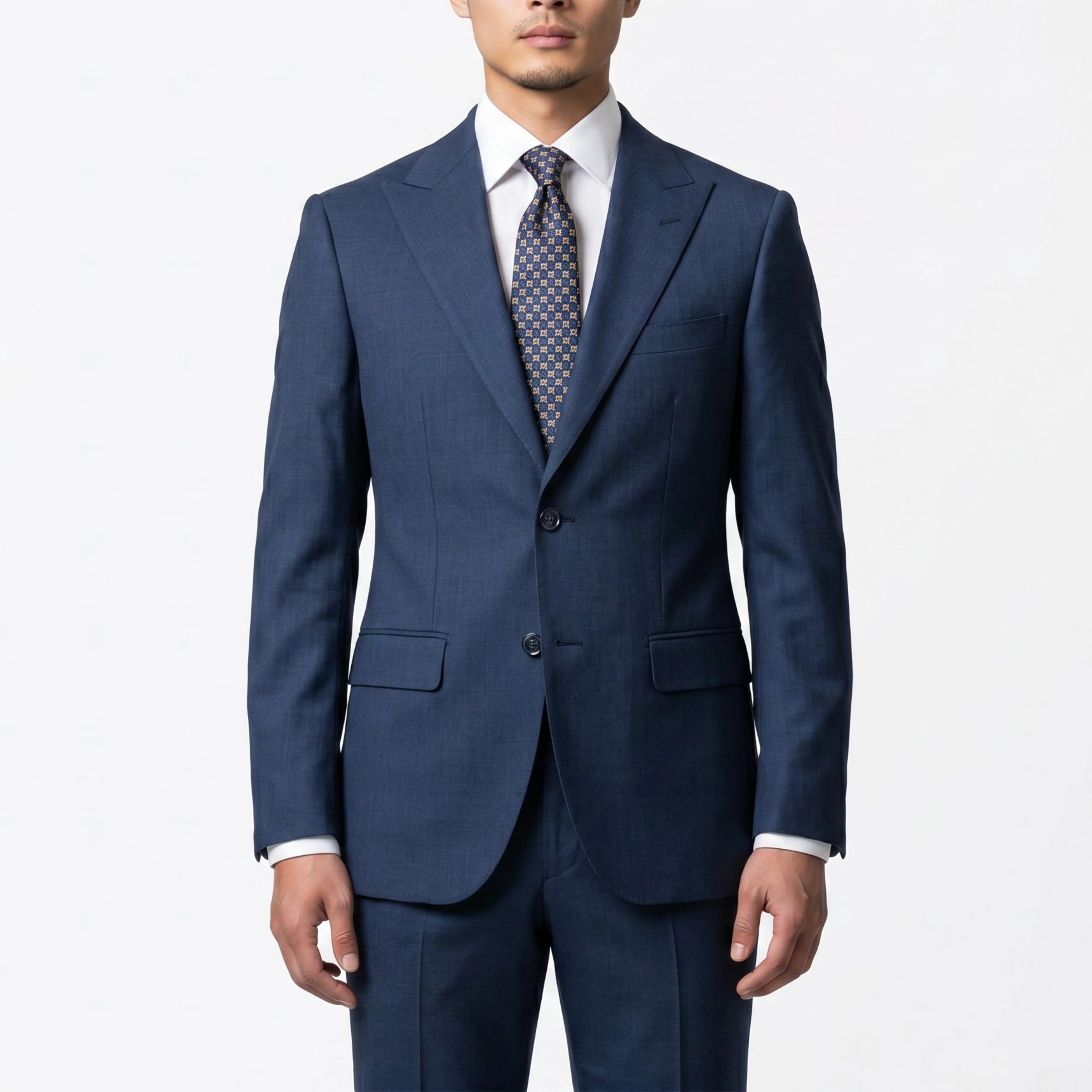 Joseph Michael Men's 2-Piece Slim Fit Sharkskin Suit — Peak Lapel - Image 14