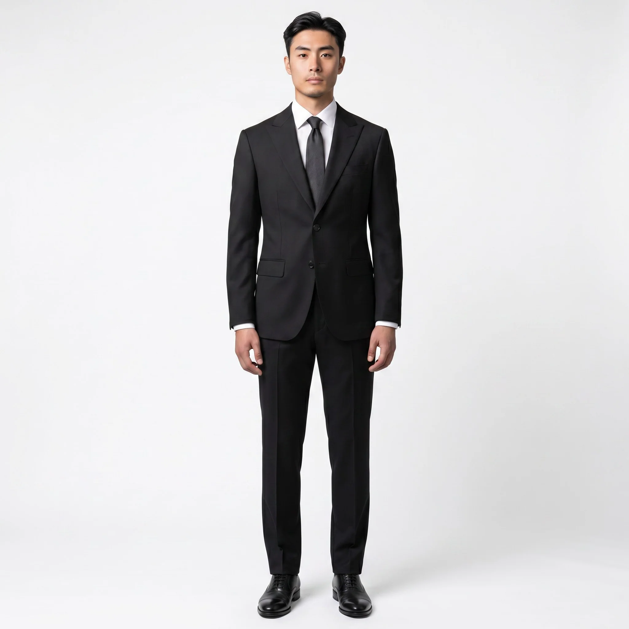 Joseph Michael Men's 2-Piece Slim Fit Sharkskin Suit — Peak Lapel - Image 3