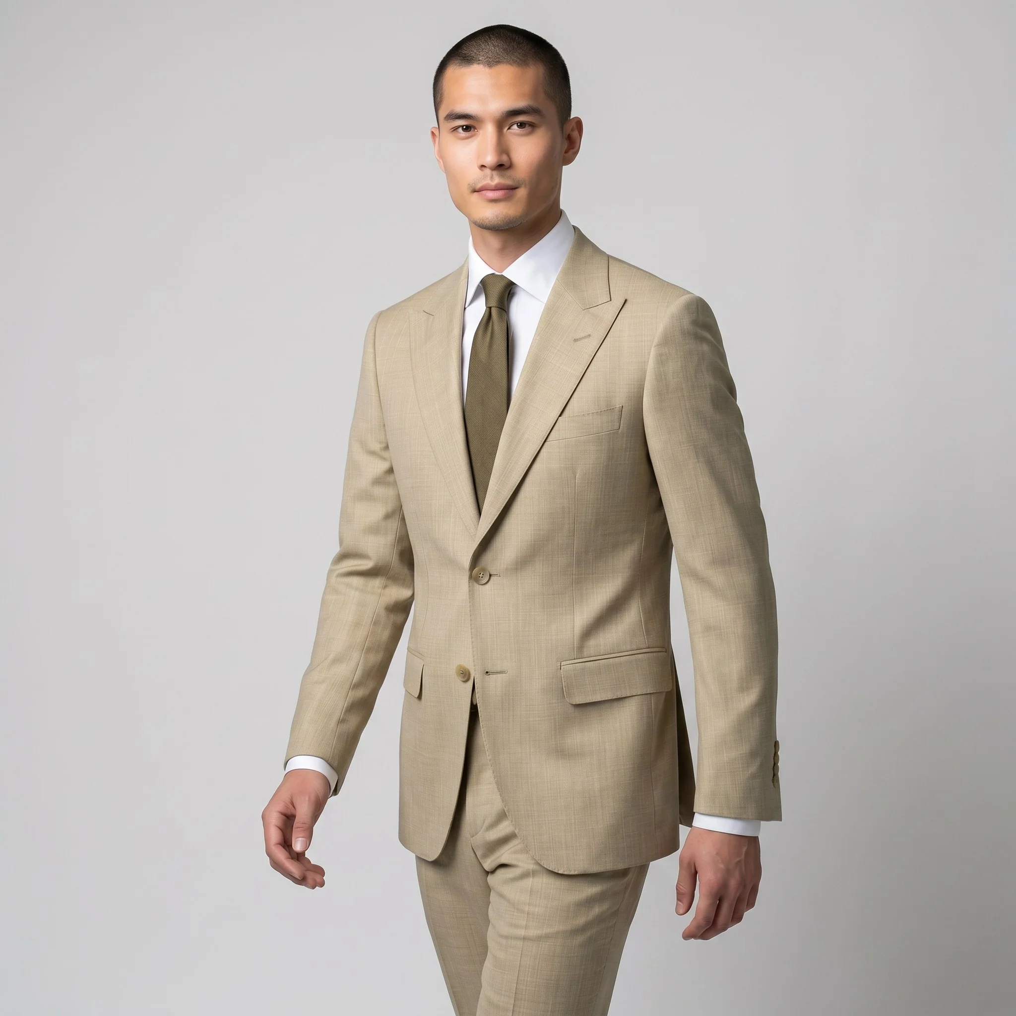 Joseph Michael Men's 2-Piece Slim Fit Sharkskin Suit — Peak Lapel - Image 9