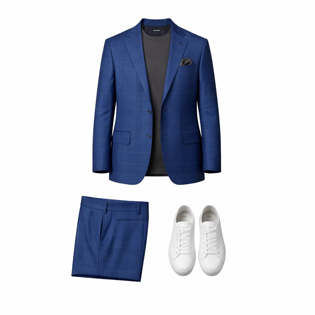 Stacy Adams Men's Blue 2-Piece Modern Fit Suit — Notch Lapel - Image 4