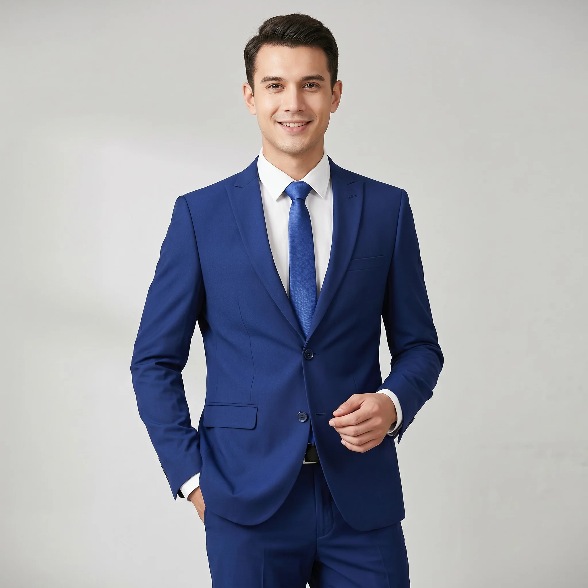 Joseph Michael Men's 2-Piece Slim Fit Stretch Suit — Peak Lapel
