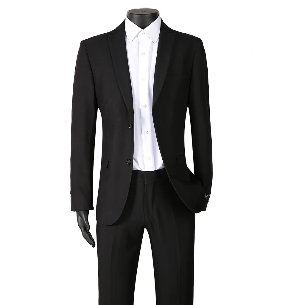 Joseph Michael Men's 2-Piece Slim Fit Stretch Suit — Peak Lapel - Image 11