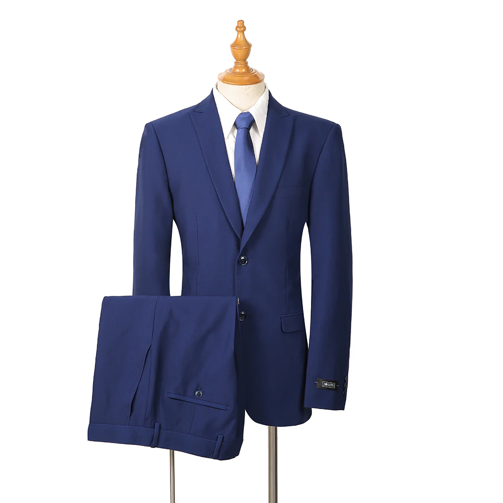 Joseph Michael Men's 2-Piece Slim Fit Stretch Suit — Peak Lapel - Image 4