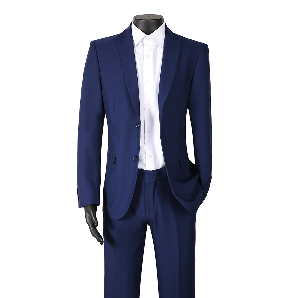 Joseph Michael Men's 2-Piece Slim Fit Stretch Suit — Peak Lapel - Image 6
