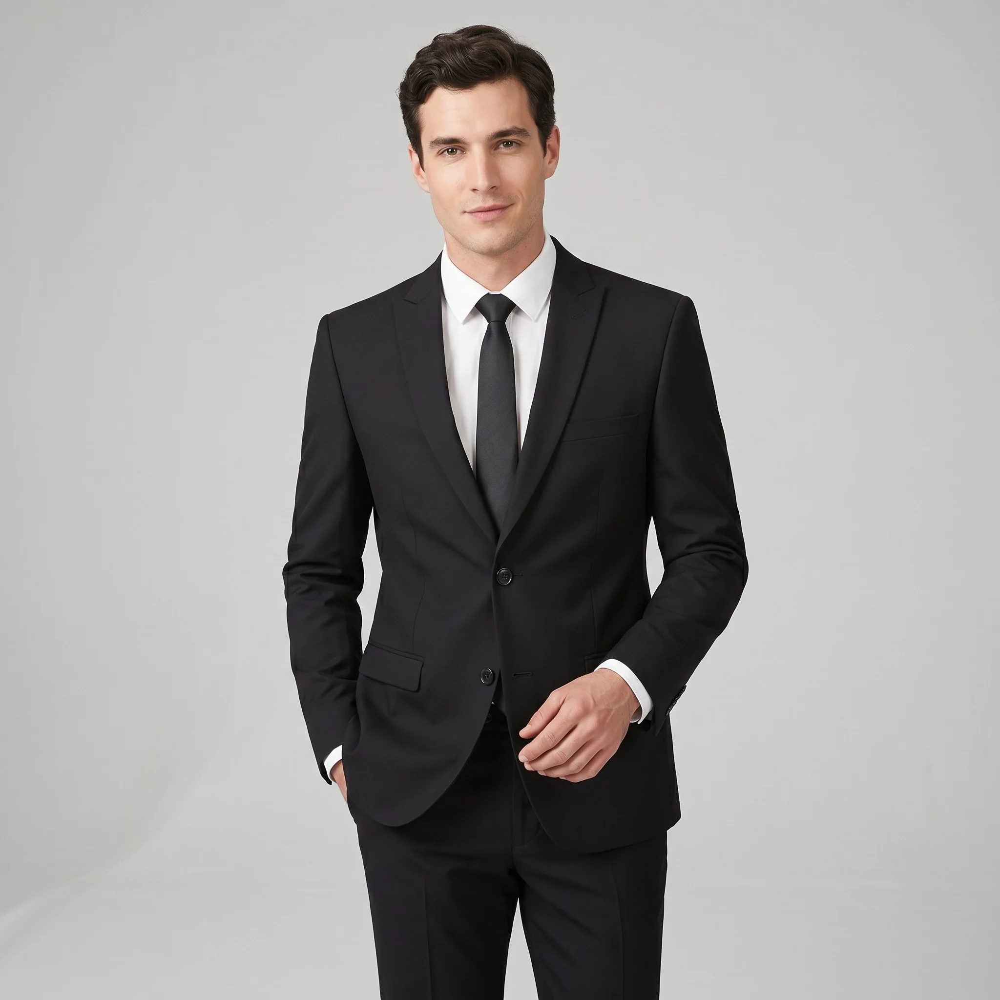 Joseph Michael Men's 2-Piece Slim Fit Stretch Suit — Peak Lapel - Image 7