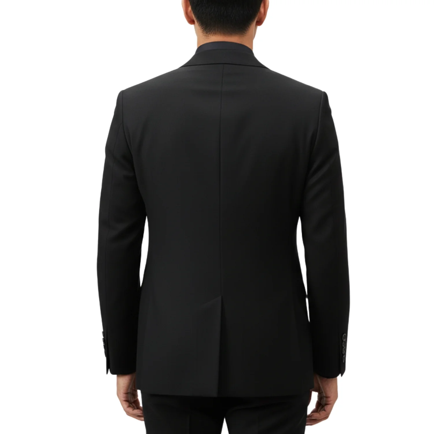 Tiglio Men's Black 100% Wool 2-Piece Modern Fit Suit — Notch Lapel - Image 4