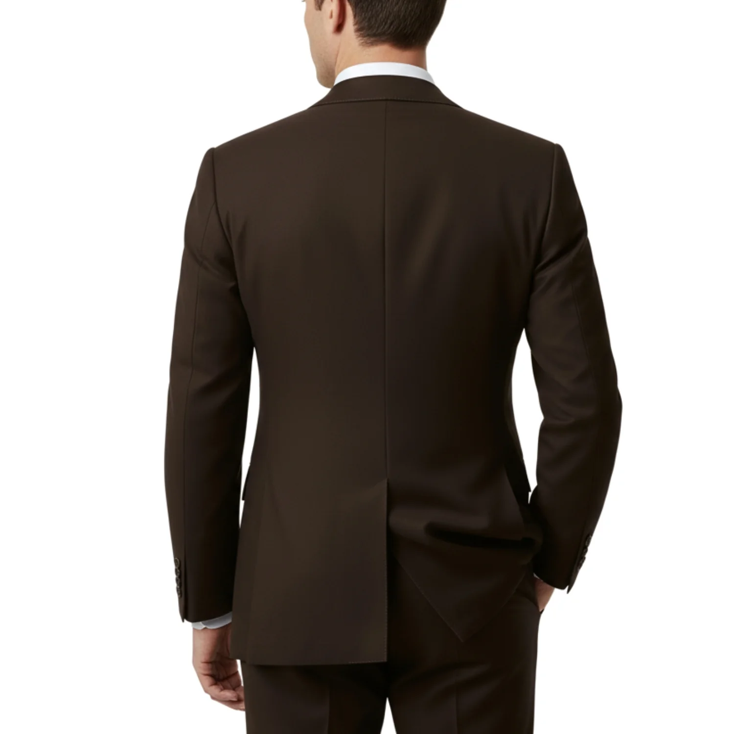 Tiglio Men's Brown 100% Wool 2-Piece Modern Fit Suit — Notch Lapel - Image 4