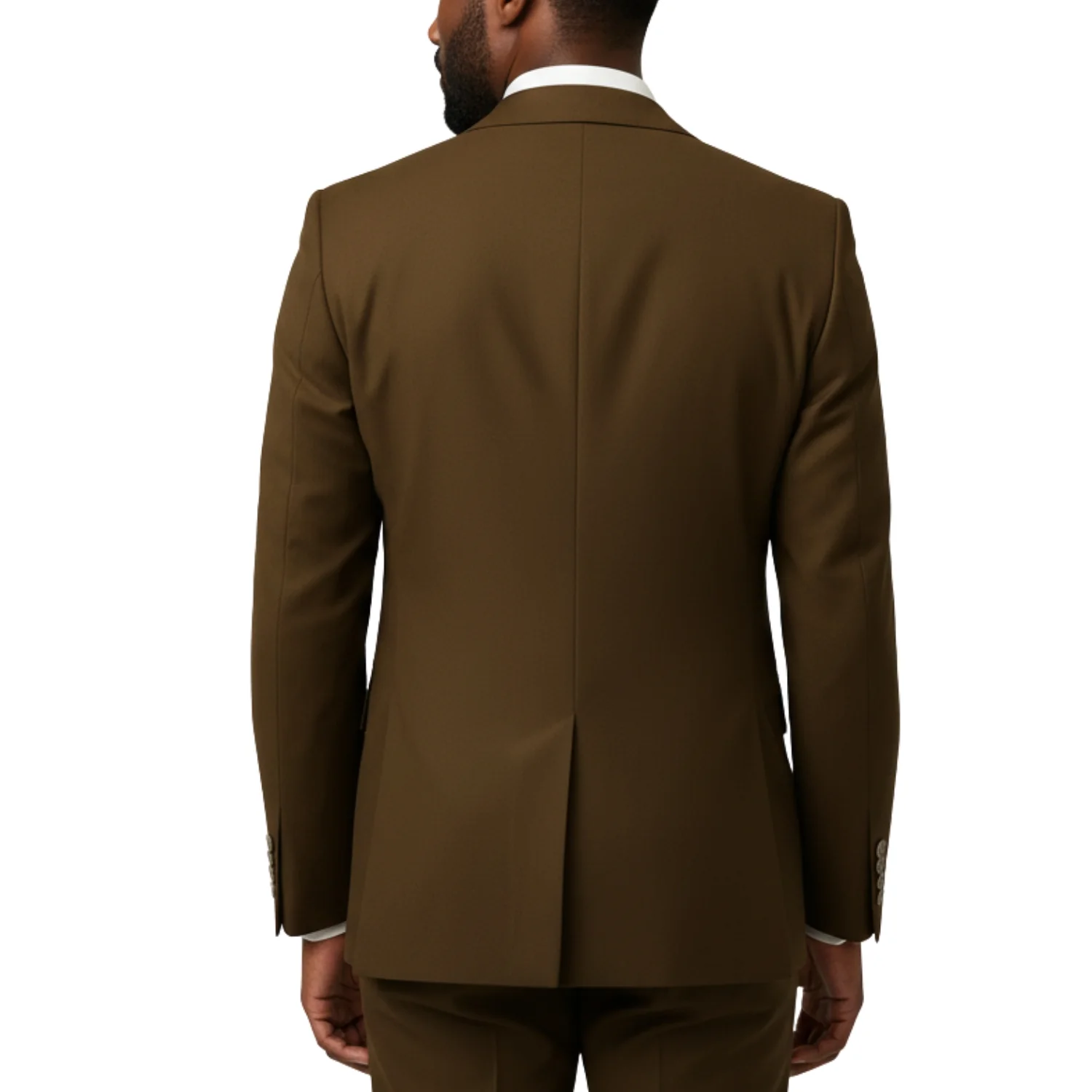 Tiglio Men's Tobacco 100% Wool 2-Piece Modern Fit Suit — Notch Lapel - Image 4