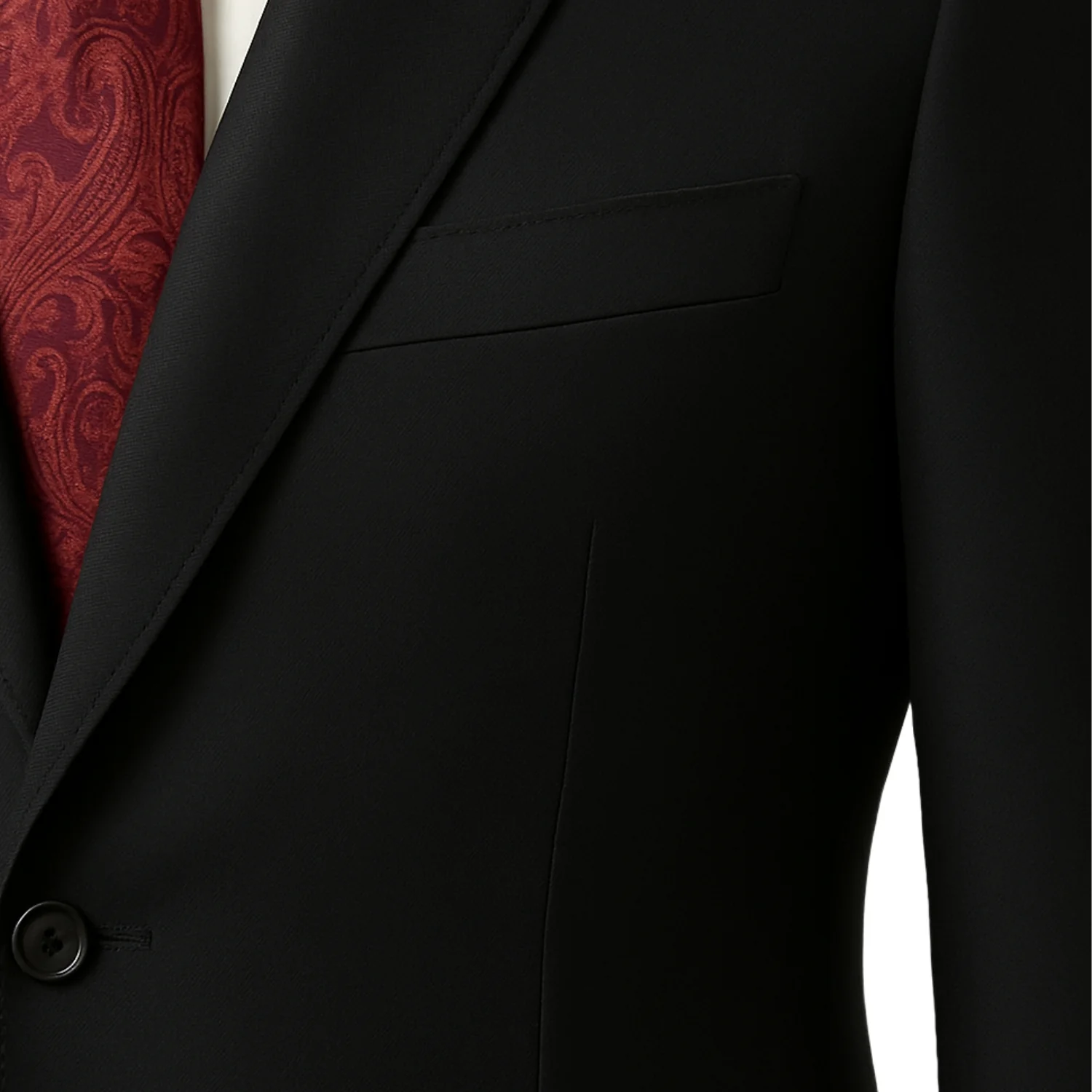 Tiglio Men's Black 100% Wool 2-Piece Modern Fit Suit — Peak Lapel - Image 4