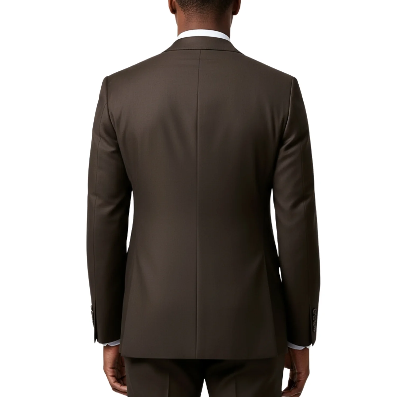 Tiglio Men's Brown 100% Wool 2-Piece Modern Fit Suit — Peak Lapel - Image 4