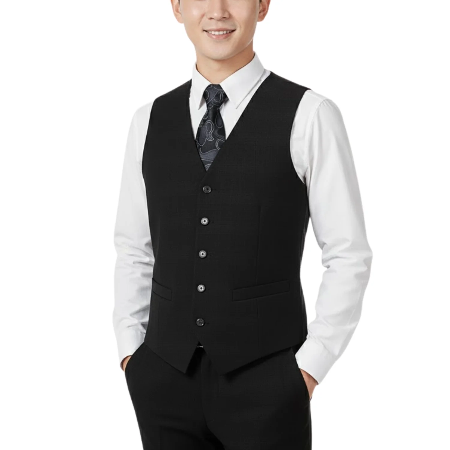 Royal Luxe Roma Men's Charcoal 2-Piece Slim Fit Suit — Notch Lapel - Image 2