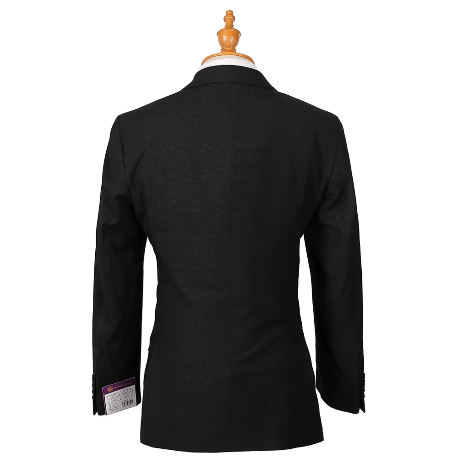 Royal Luxe Roma Men's Charcoal 2-Piece Slim Fit Suit — Notch Lapel - Image 5