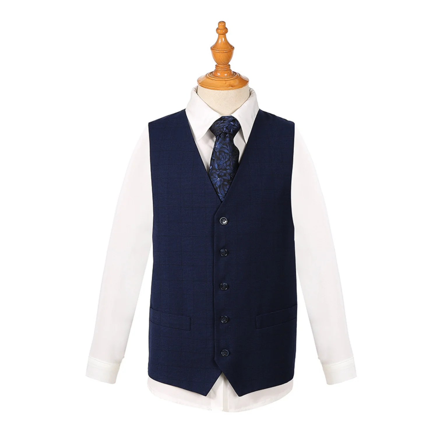 Royal Luxe Roma Men's Sapphire 3-Piece Slim Fit Suit — Notch Lapel - Image 2