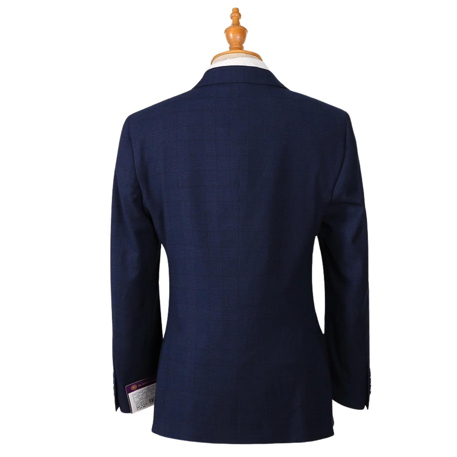 Royal Luxe Roma Men's Sapphire 3-Piece Slim Fit Suit — Notch Lapel - Image 3