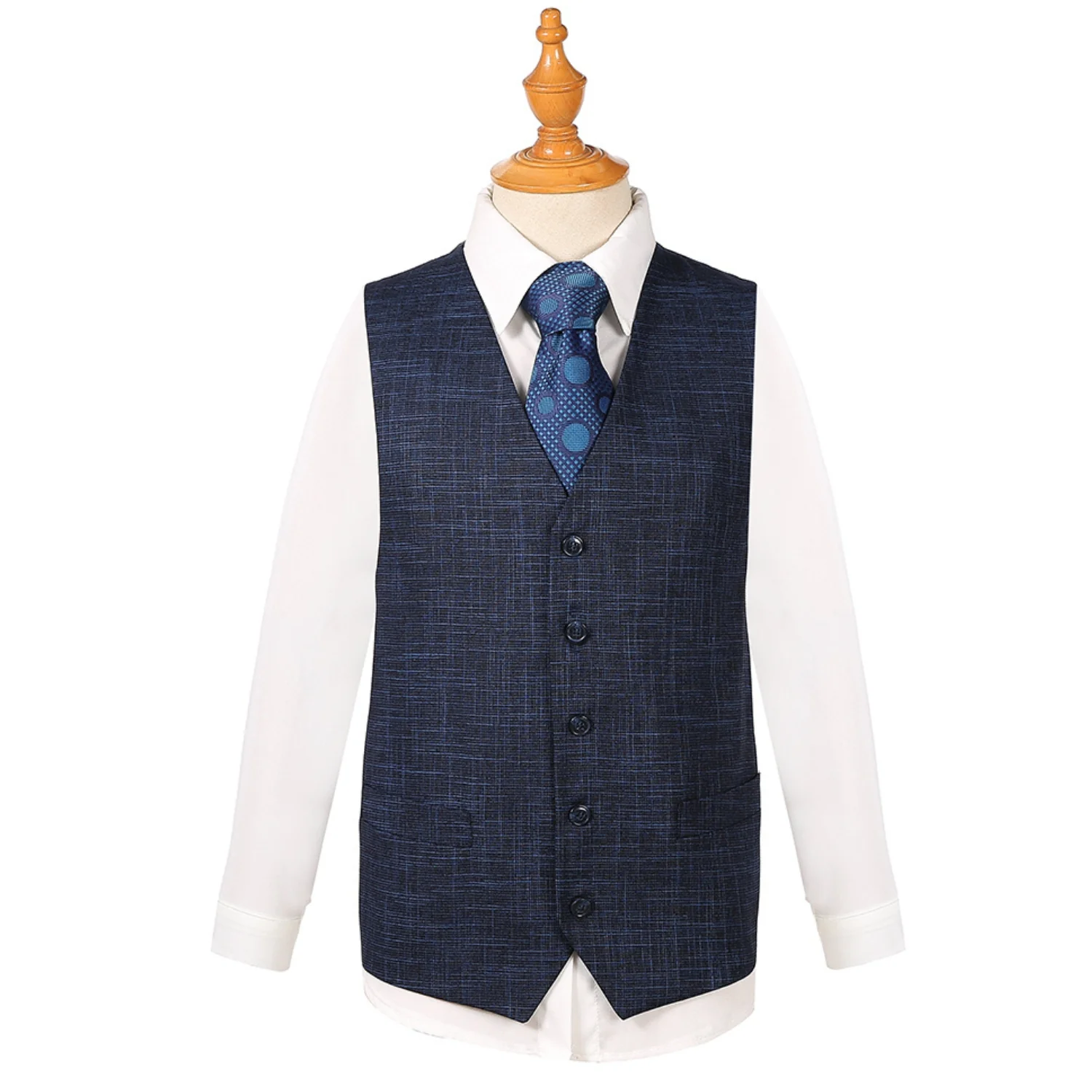 Royal Luxe Roma Men's Navy 2-Piece Slim Fit Suit — Notch Lapel - Image 4
