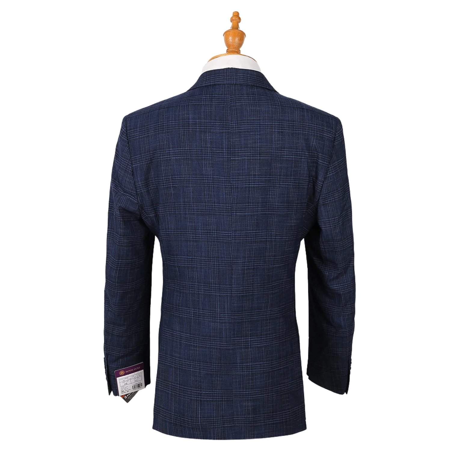 Royal Luxe Roma Men's Navy 3-Piece Slim Fit Suit — Notch Lapel - Image 3