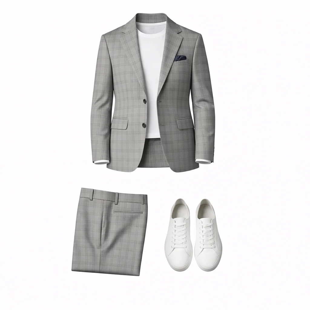 Stacy Adams Men's Taupe 2-Piece Modern Fit Suit — Notch Lapel - Image 4