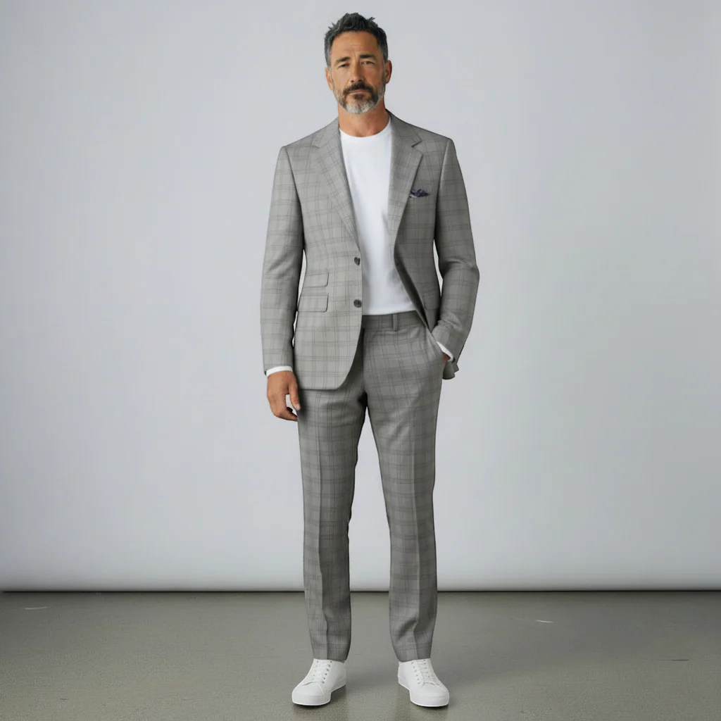 Stacy Adams Men's Taupe 2-Piece Modern Fit Suit — Notch Lapel - Image 5