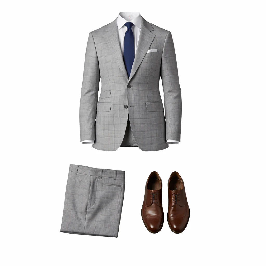 Stacy Adams Men's Taupe 2-Piece Modern Fit Suit — Notch Lapel - Image 6