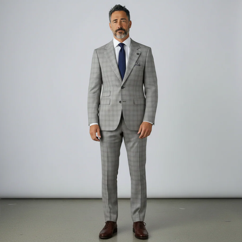 Stacy Adams Men's Taupe 2-Piece Modern Fit Suit — Notch Lapel - Image 7
