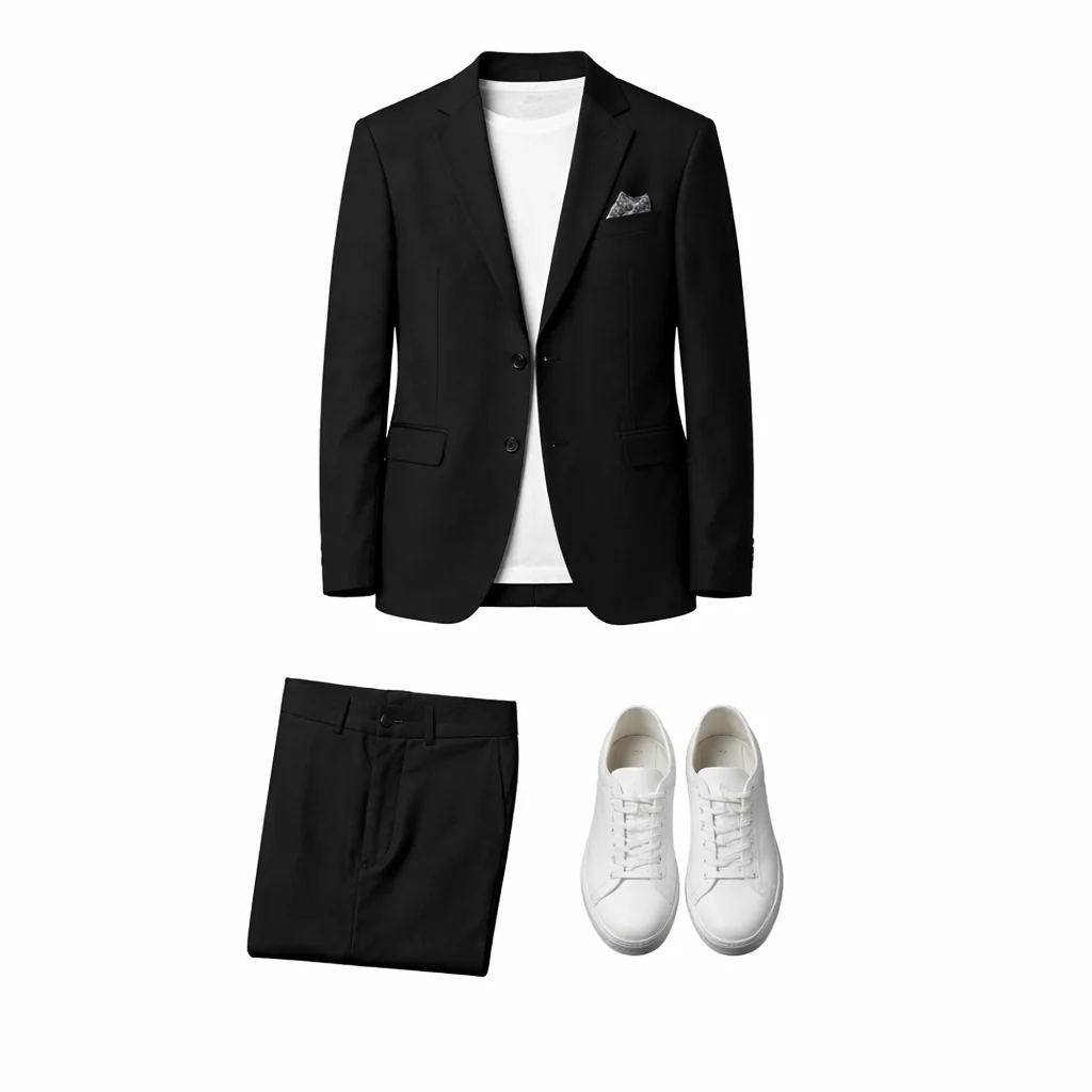 Stacy Adams Men's Black 2-Piece Modern Fit Suit — Notch Lapel - Image 4