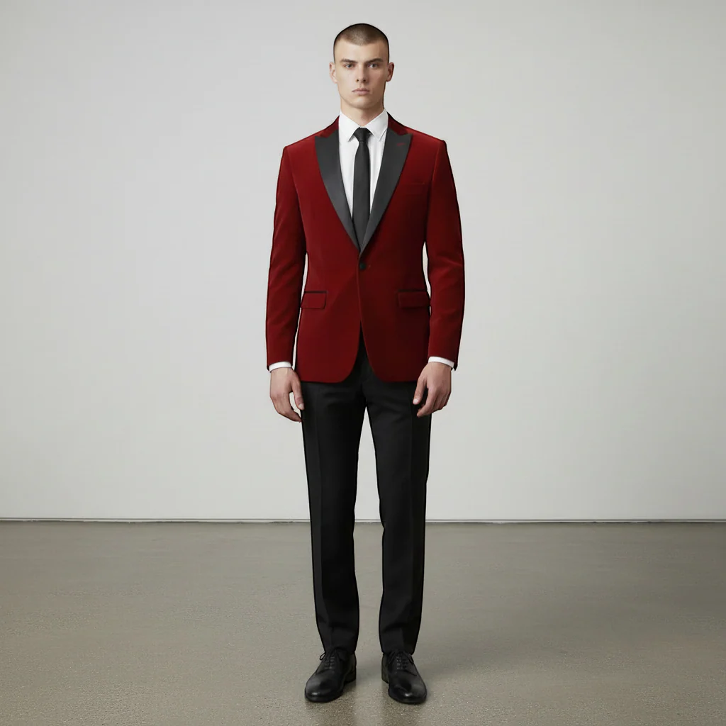 Stretch Slim Fit Velvet Blazer - 7 Colors - Image 10